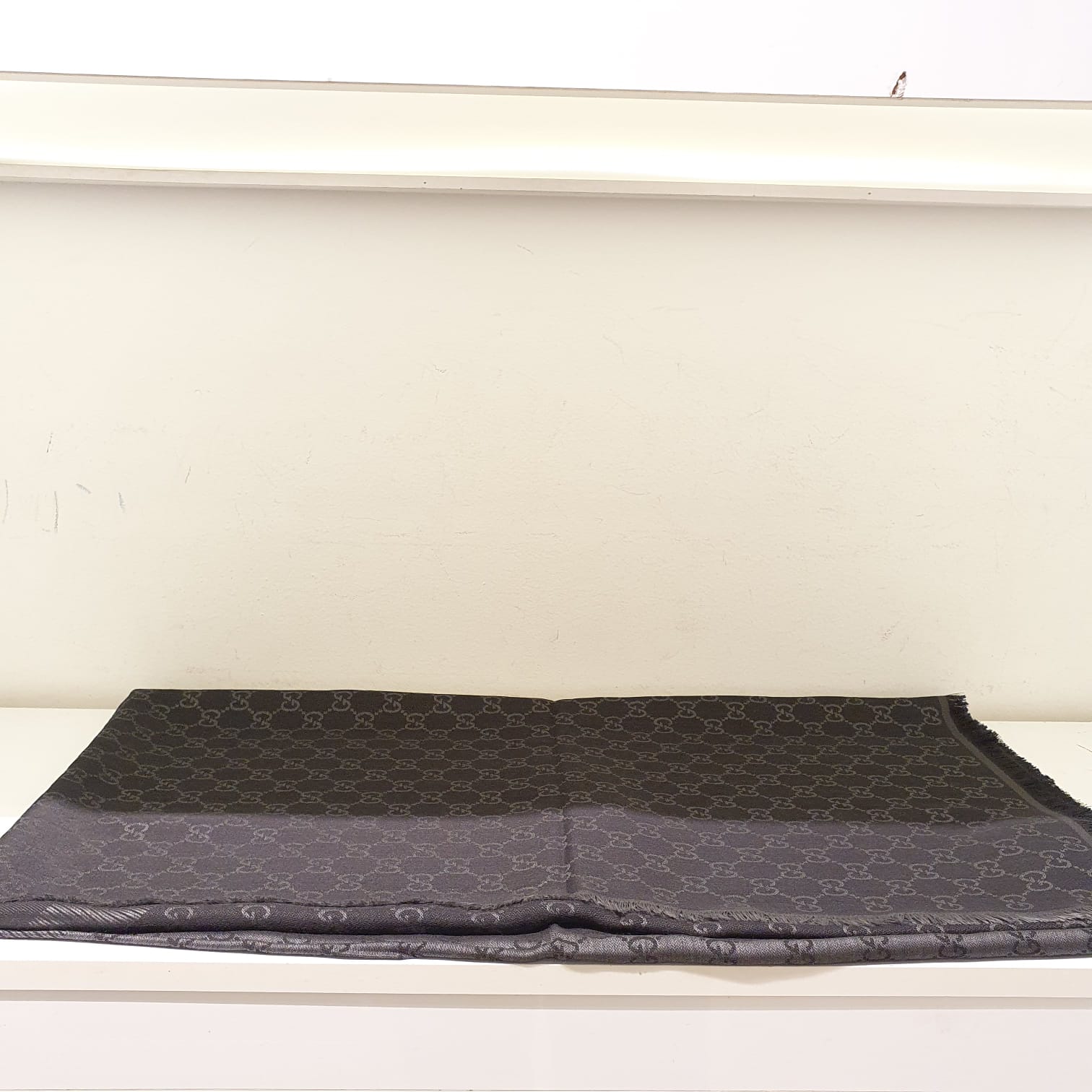 Gucci Dark Grey GG Print Scarf-Scarf-Gucci-The Closet Egypt