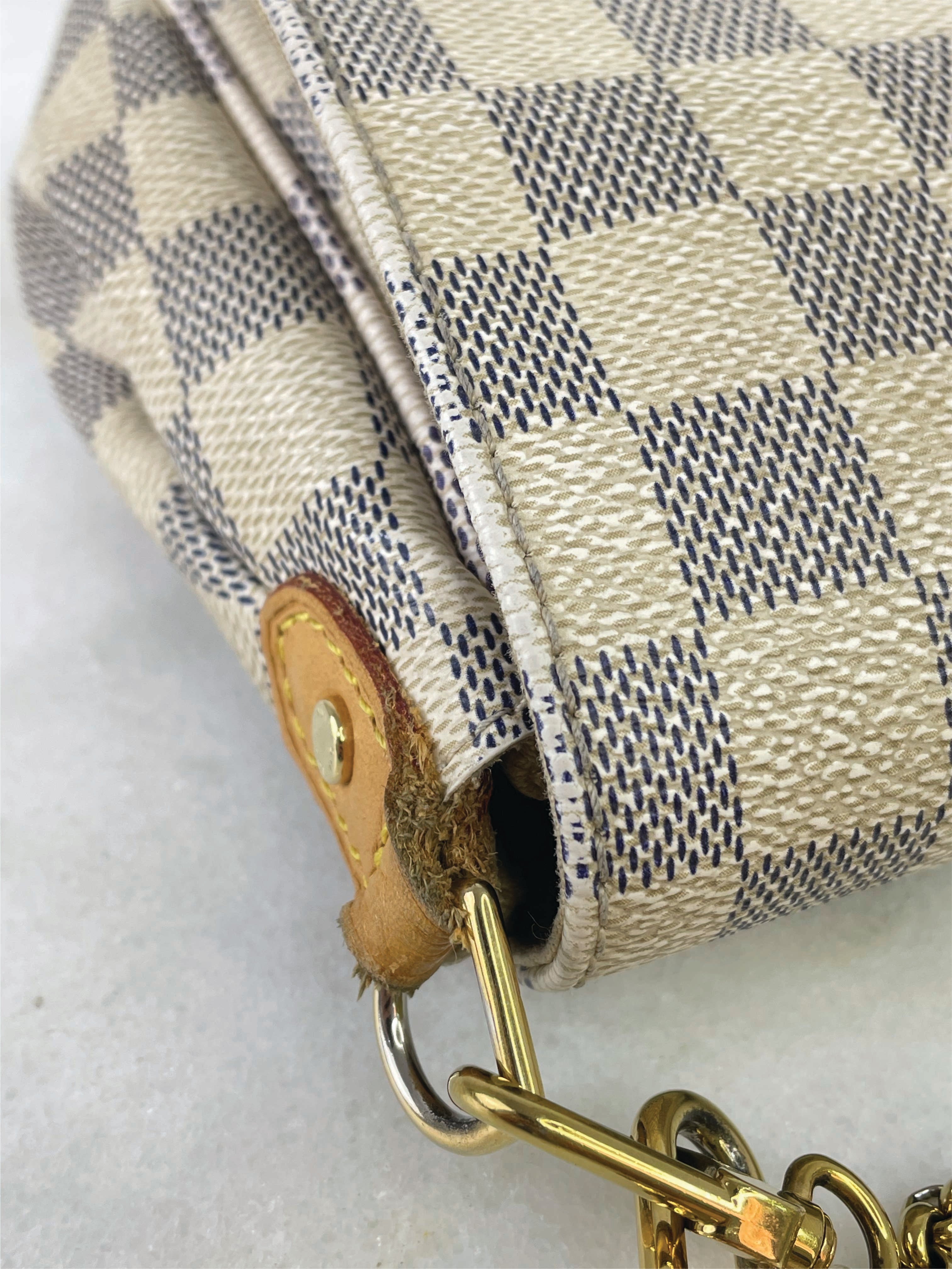 Louis Vuitton Damier Azur Favorite MM Chain Bag W/ Strap