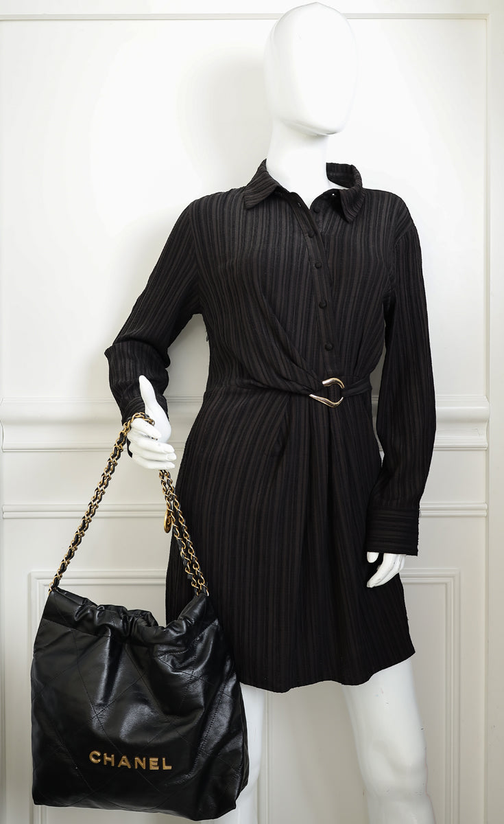 Chanel Black 22 Small Shoulder Bag