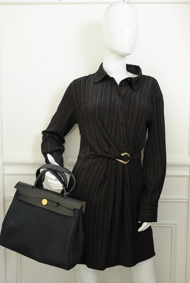 Hermes Noir Retourne Herbag Zip 31 PM Bag