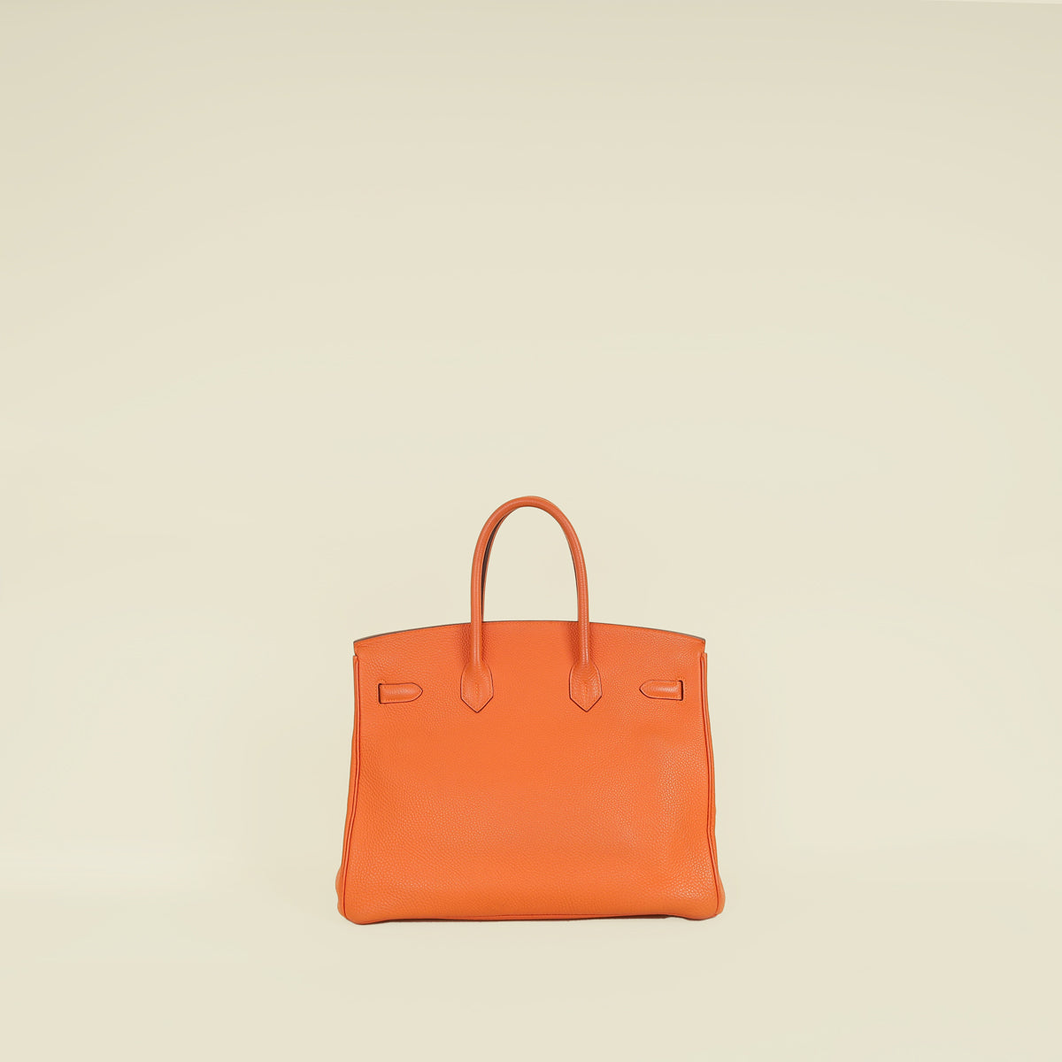 Hermes Orange Birkin 35 Evergrain Bag