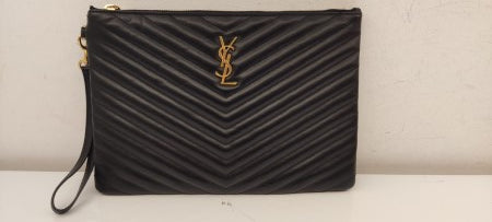 YSL Black Monogram Cassandre Classic Clutch-Clutch-YSL-The Closet Egypt