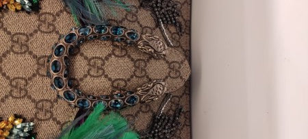 Gucci Bicolor GG Supreme Monogram Feather Embroidered Parrot Dionysus Bag-handbag-Gucci-The Closet Egypt