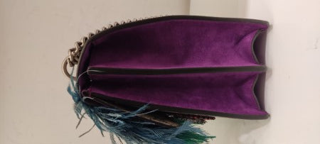 Gucci Bicolor GG Supreme Monogram Feather Embroidered Parrot Dionysus Bag-handbag-Gucci-The Closet Egypt