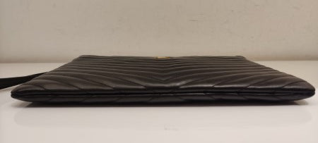 YSL Black Monogram Cassandre Classic Clutch-Clutch-YSL-The Closet Egypt