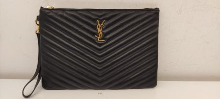 YSL Black Monogram Cassandre Classic Clutch-Clutch-YSL-The Closet Egypt