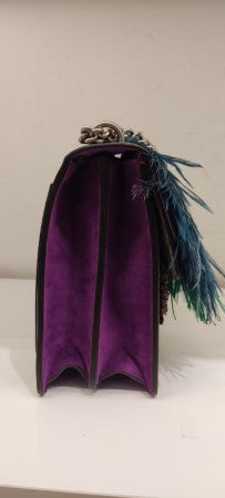 Gucci Bicolor GG Supreme Monogram Feather Embroidered Parrot Dionysus Bag-handbag-Gucci-The Closet Egypt