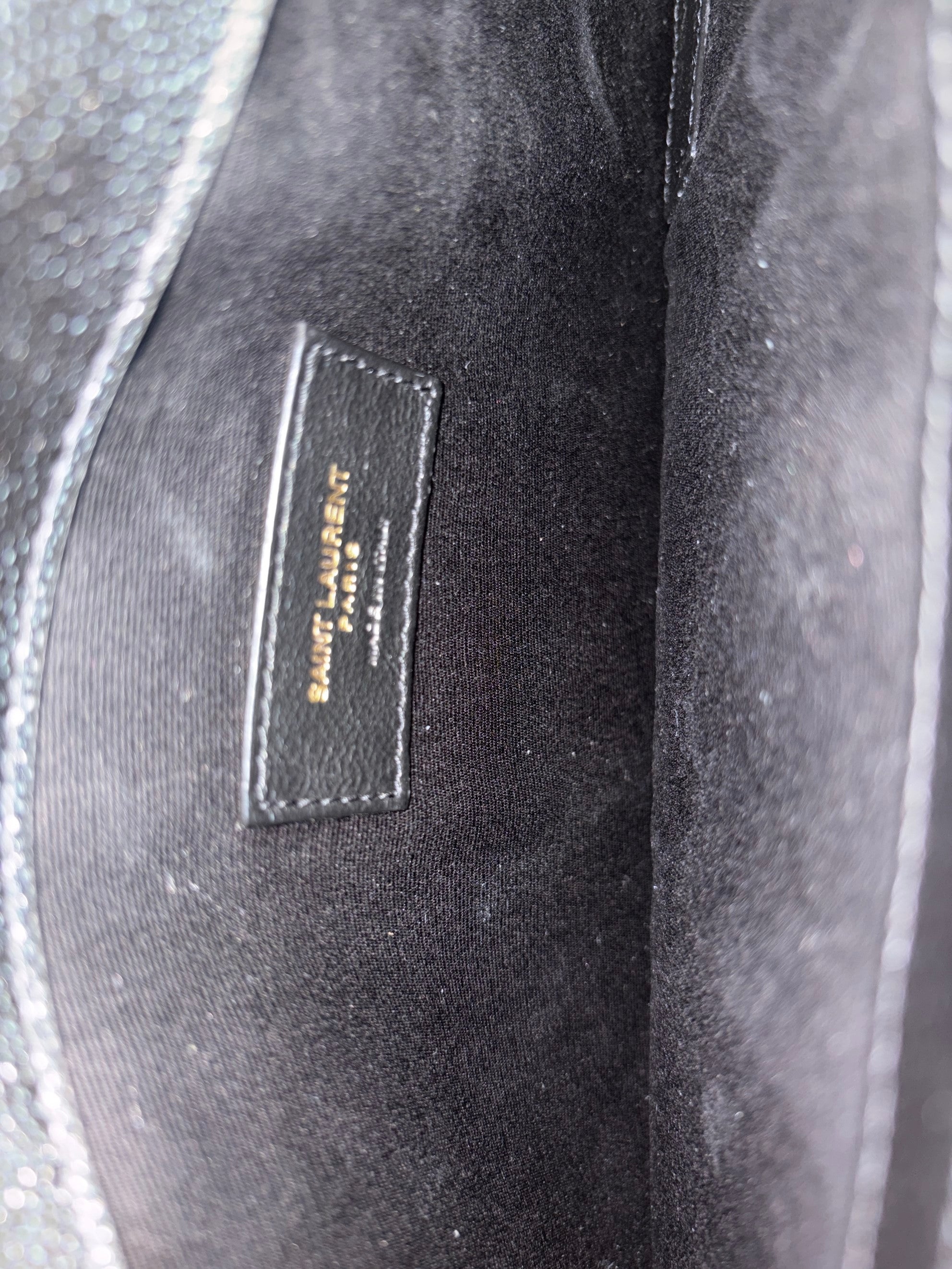YSL Black Uptown Pouch