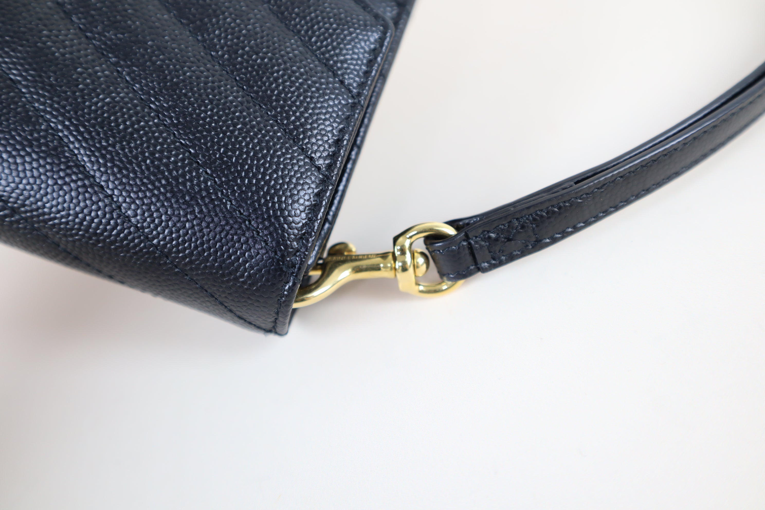YSL Black Cassandre Flap Pouch