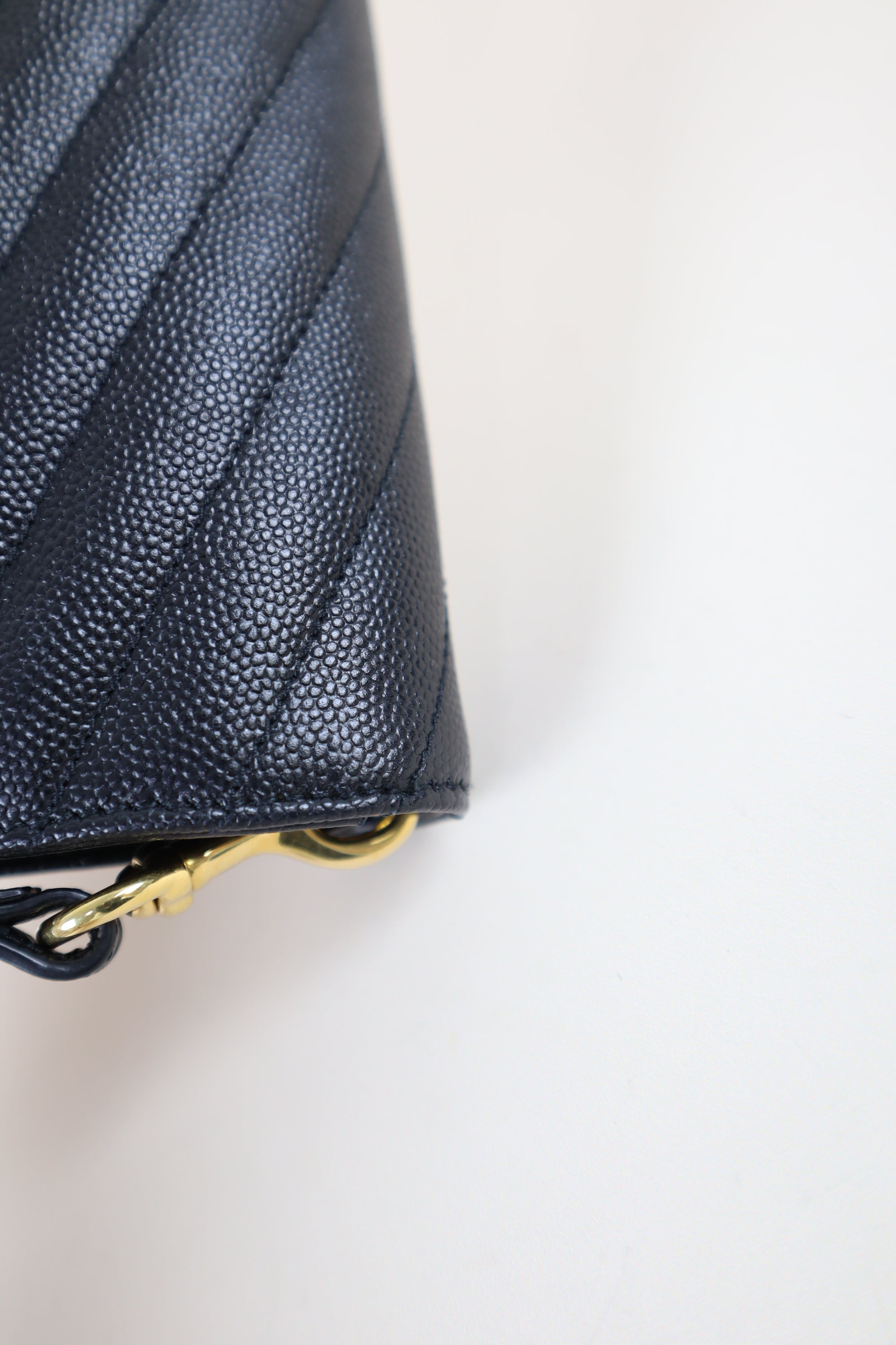 YSL Black Cassandre Flap Pouch