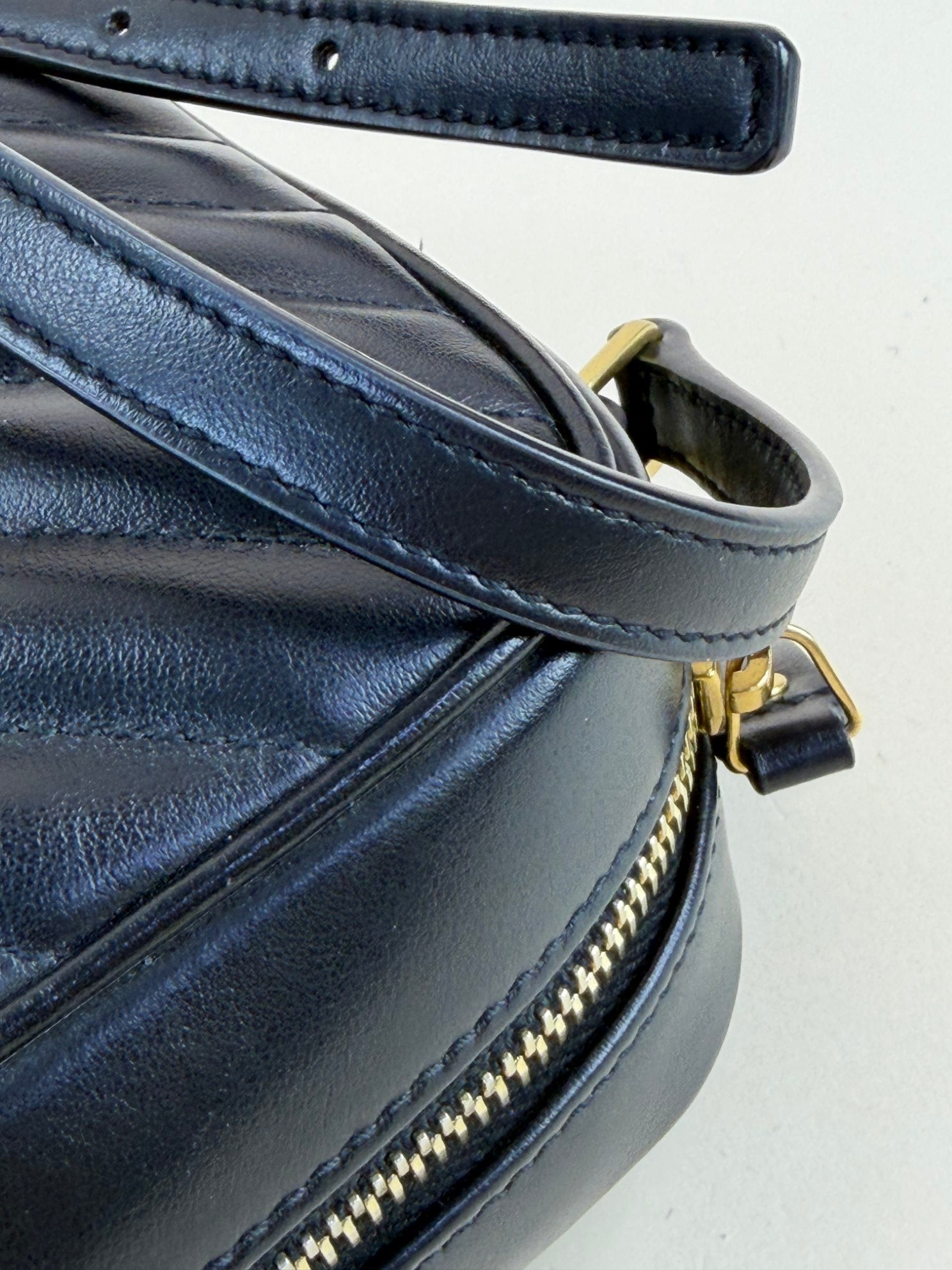 YSL Black Lou Camera calfskin matelassé monogram