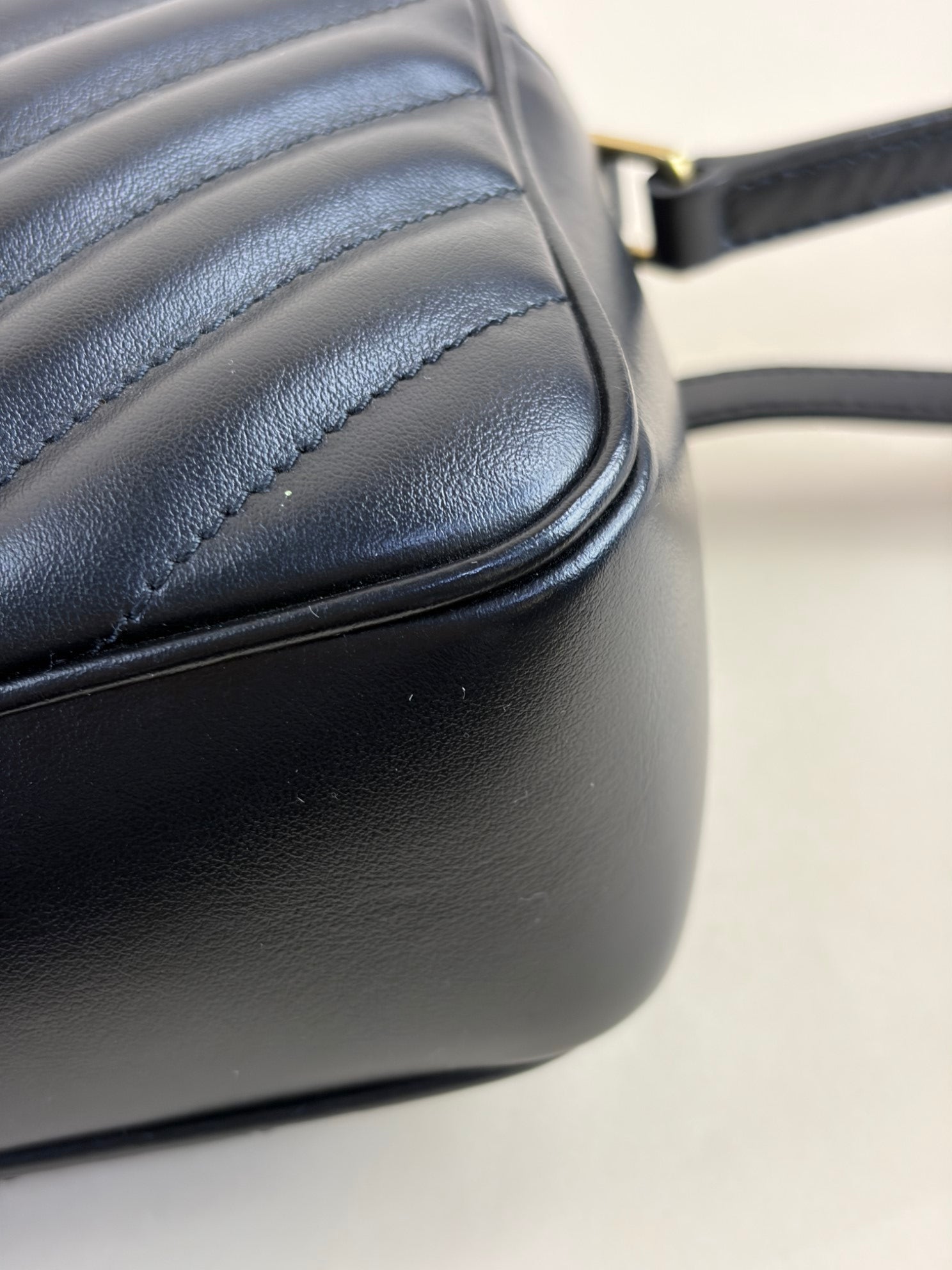 YSL Black Lou Camera calfskin matelassé monogram