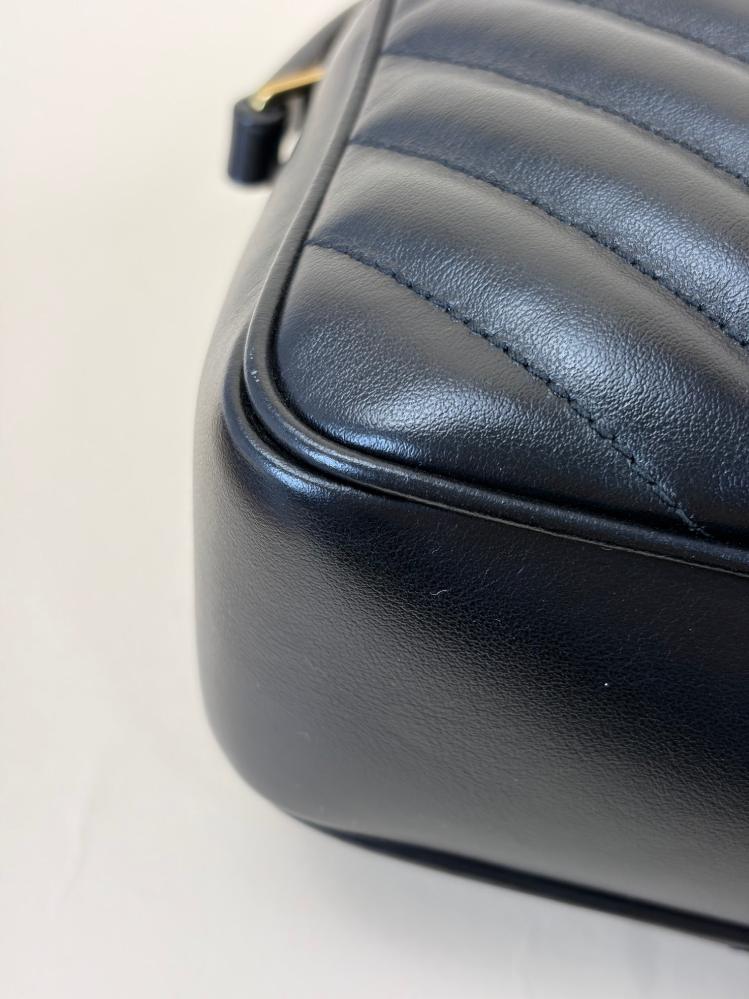 YSL Black Lou Camera calfskin matelassé monogram