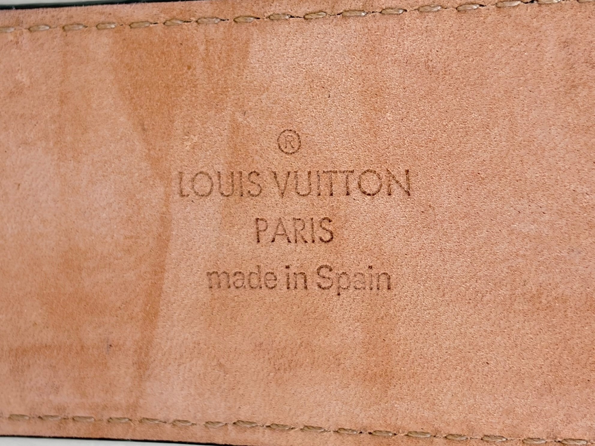 Louis Vuitton Monogram Beige Initiales Belt 40