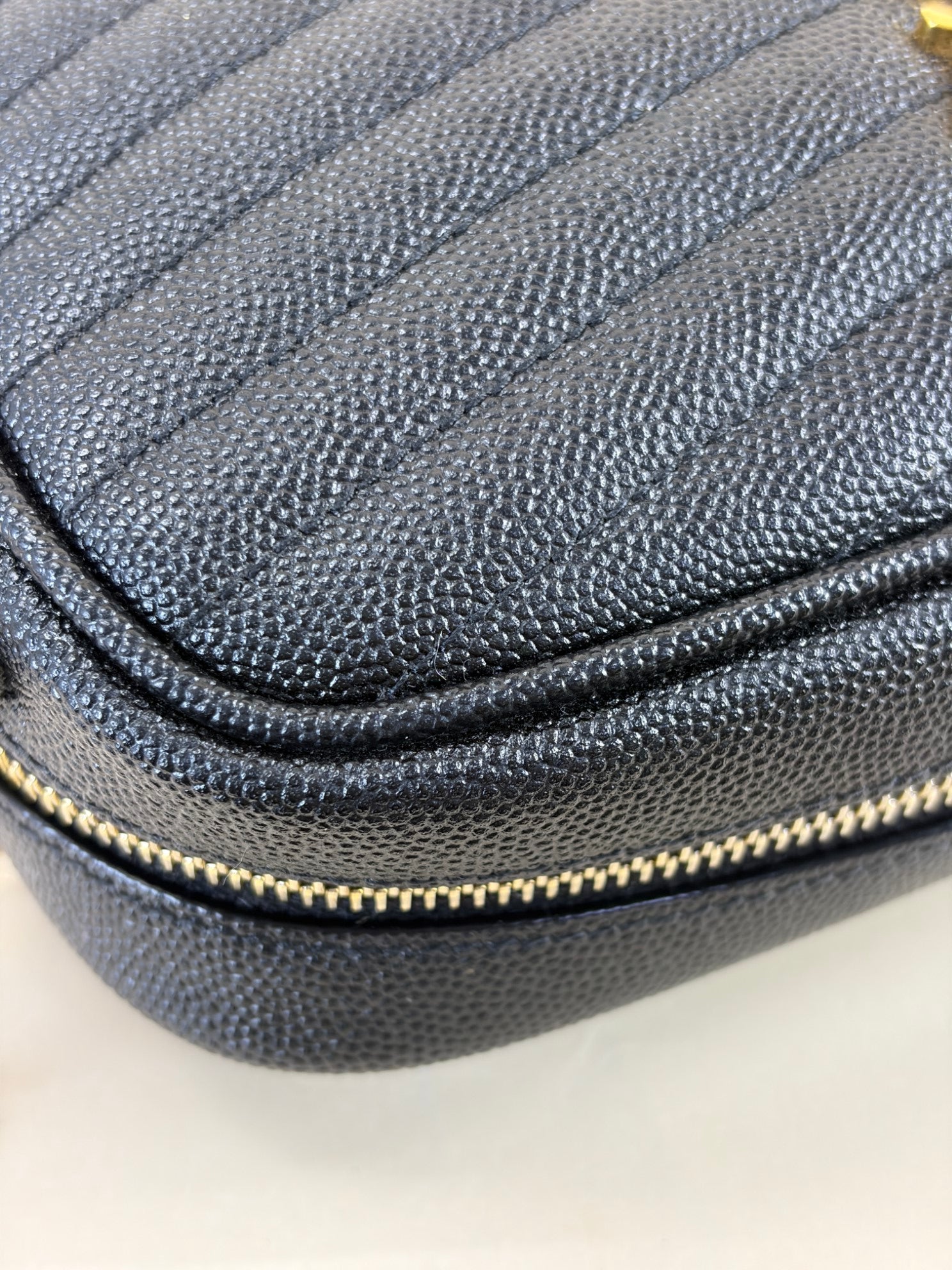 ysl black quilted leather mini Lou camera crossbody