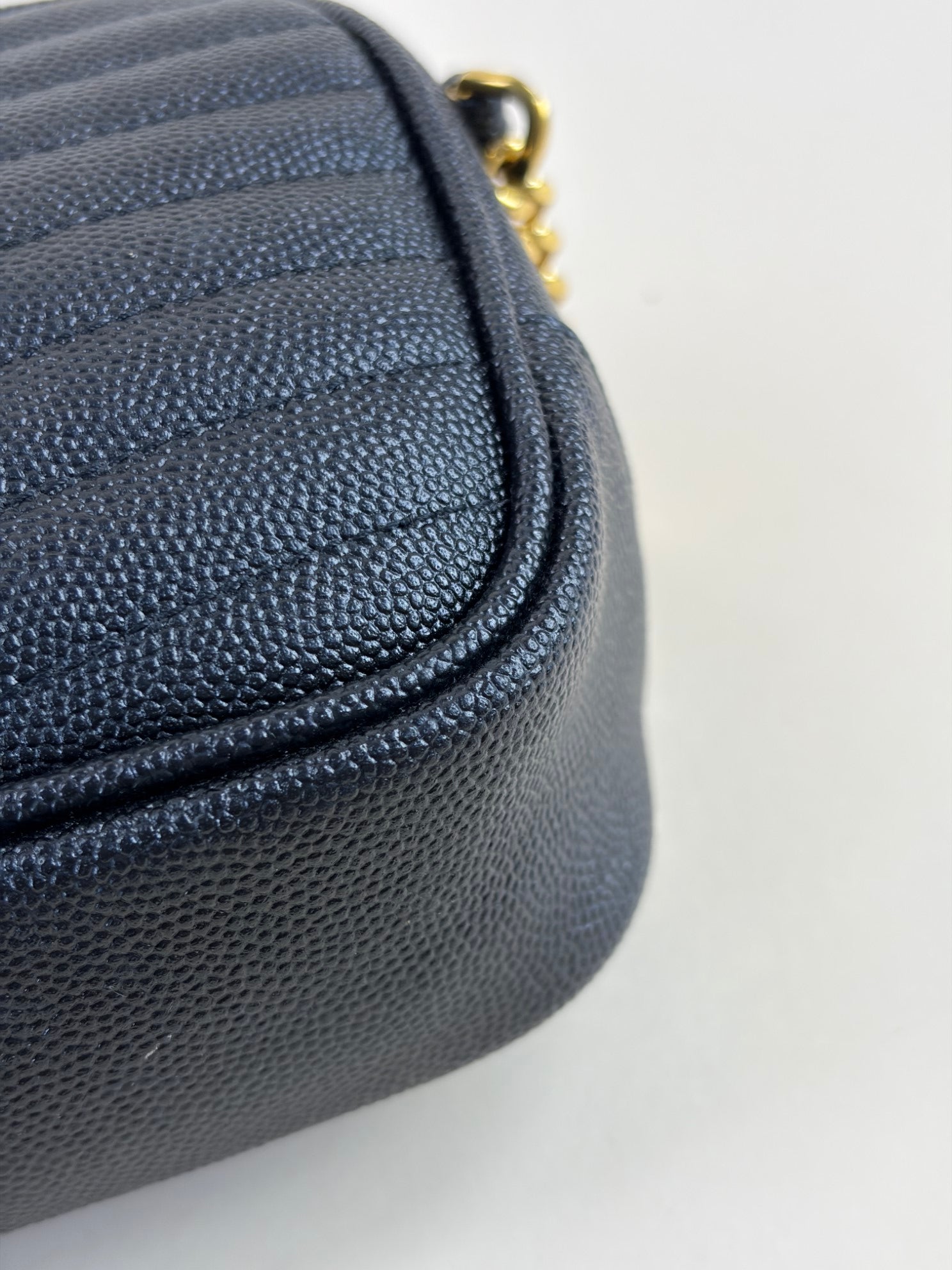 ysl black quilted leather mini Lou camera crossbody