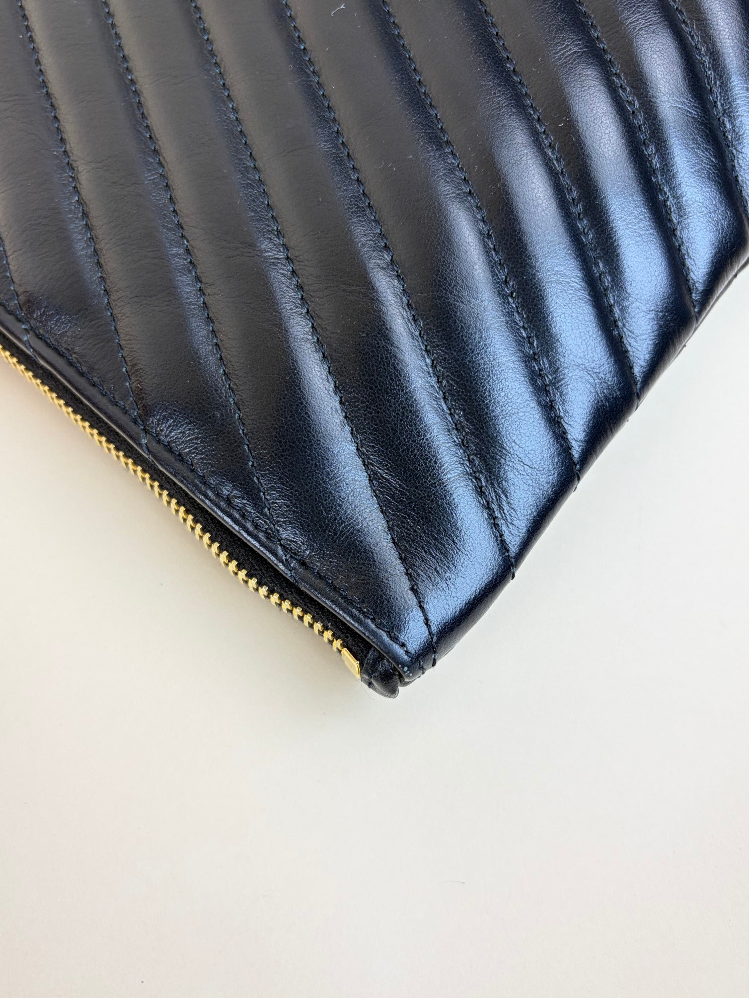 ysl black Cassandre tablet pouch