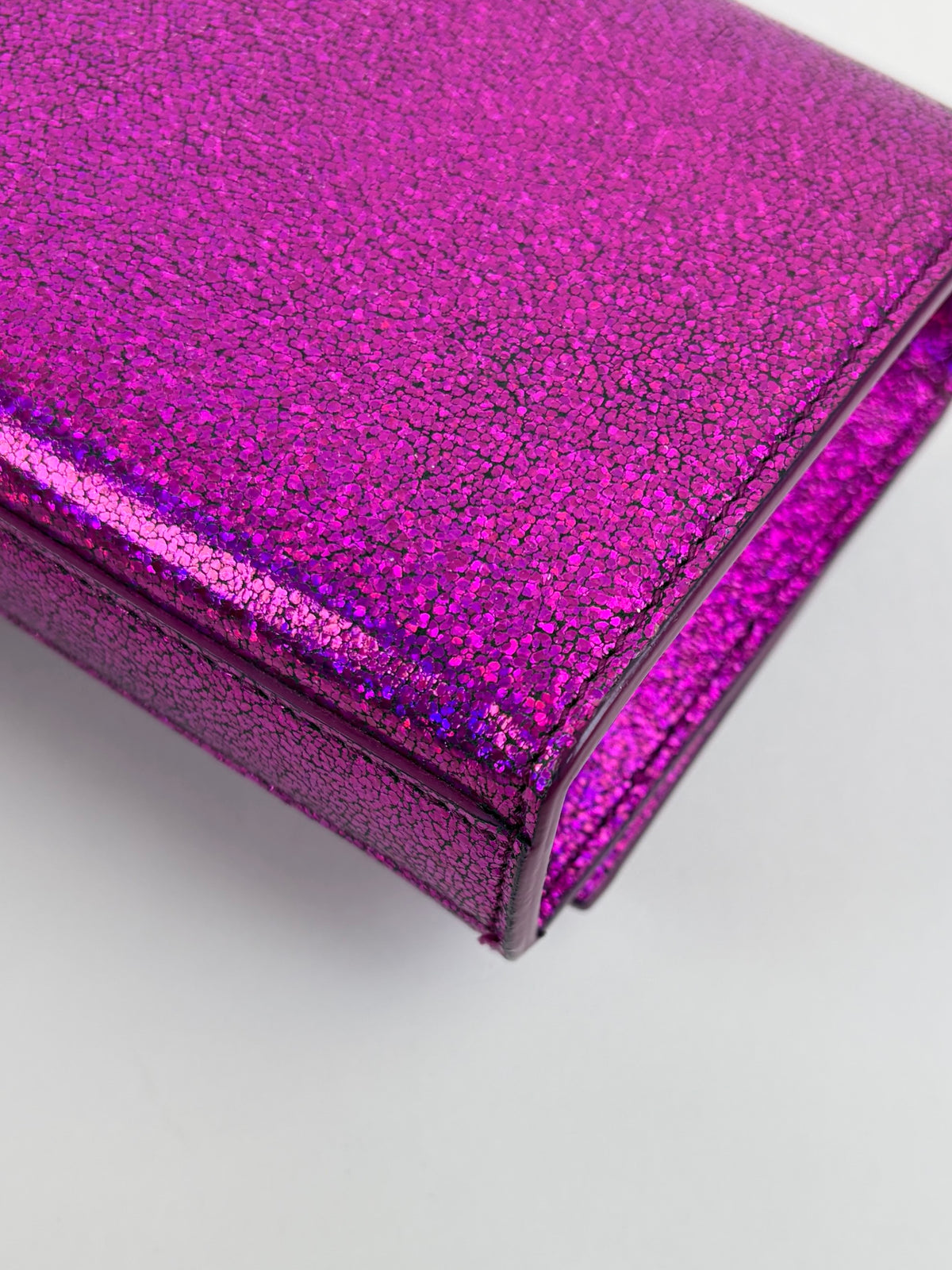 YSL pink glitter leather Kate small