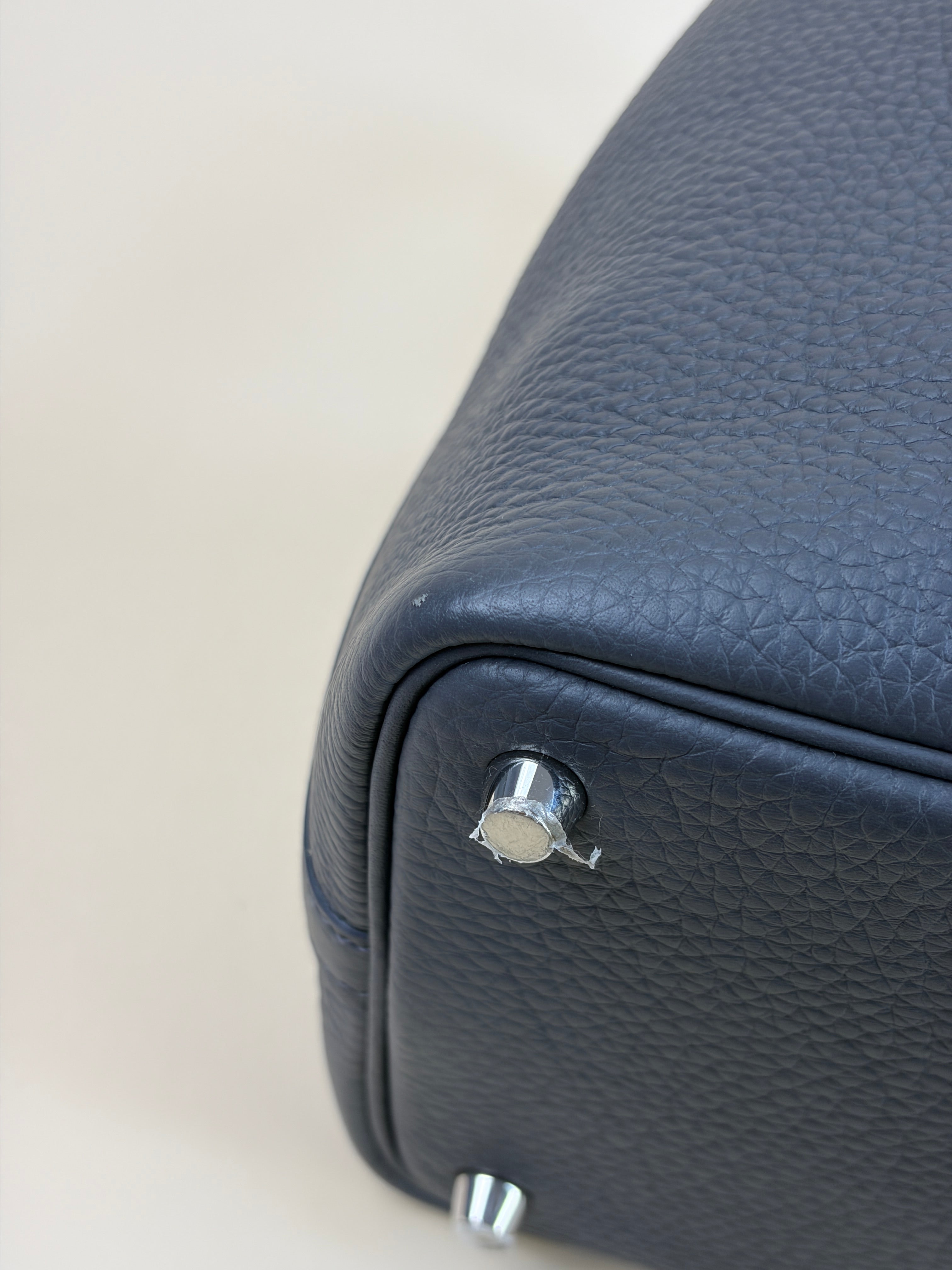 Hermes Gris Misty Picotin Lock 18 Bag