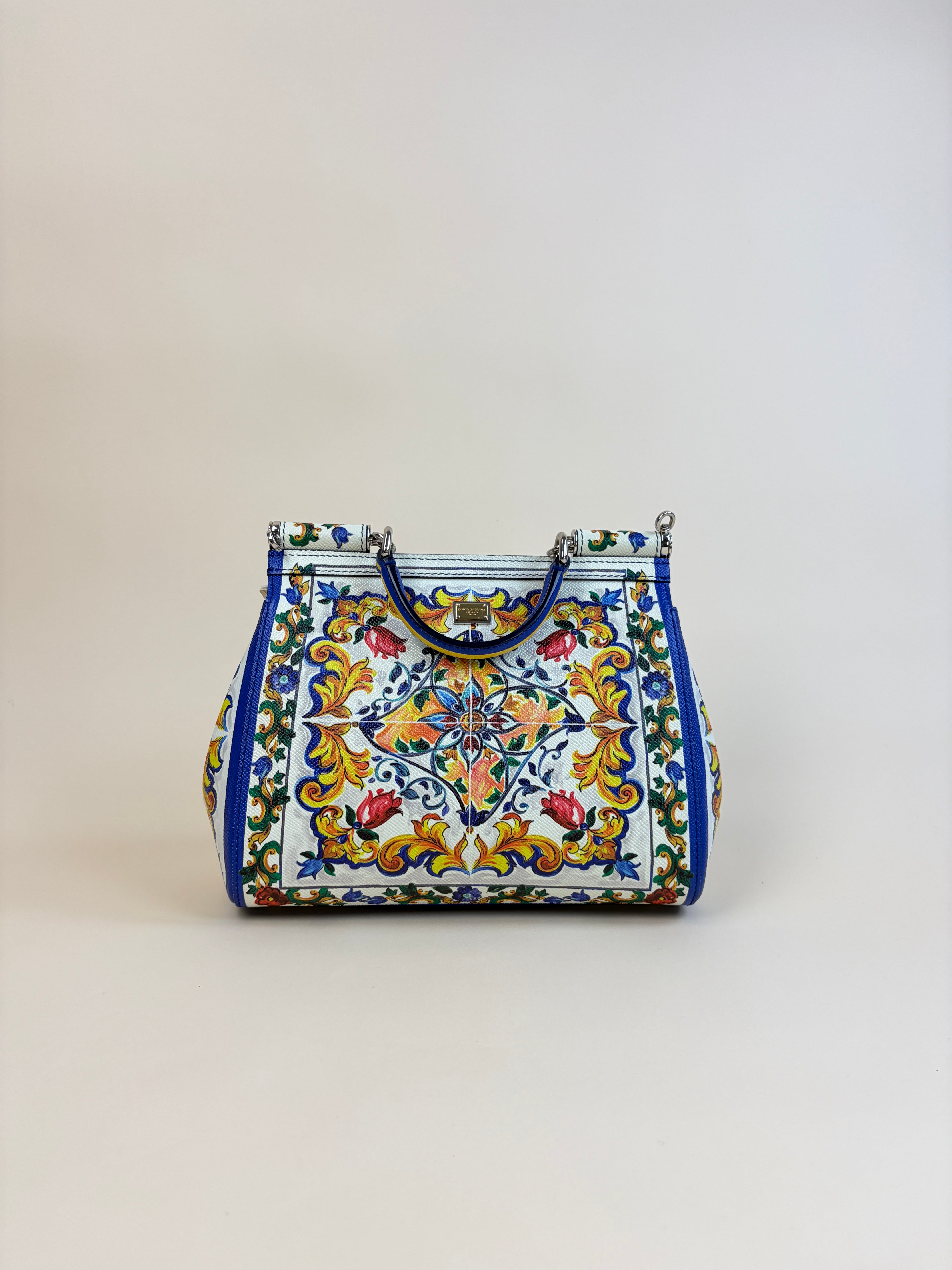 Dolce & Gabbana Multicolor Dauphine Large Sicily Majolica with Strap
