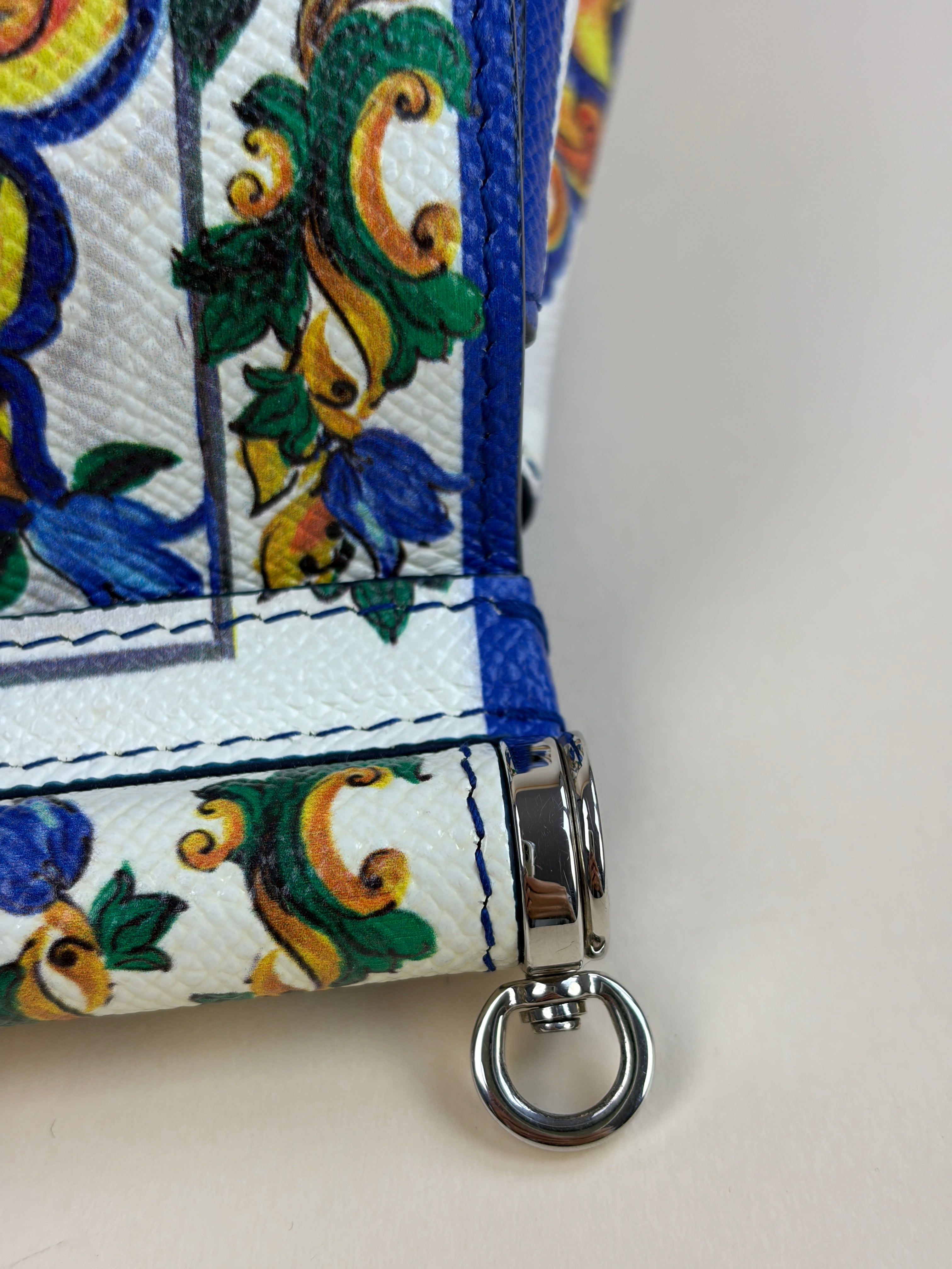 Dolce & Gabbana Multicolor Dauphine Large Sicily Majolica with Strap