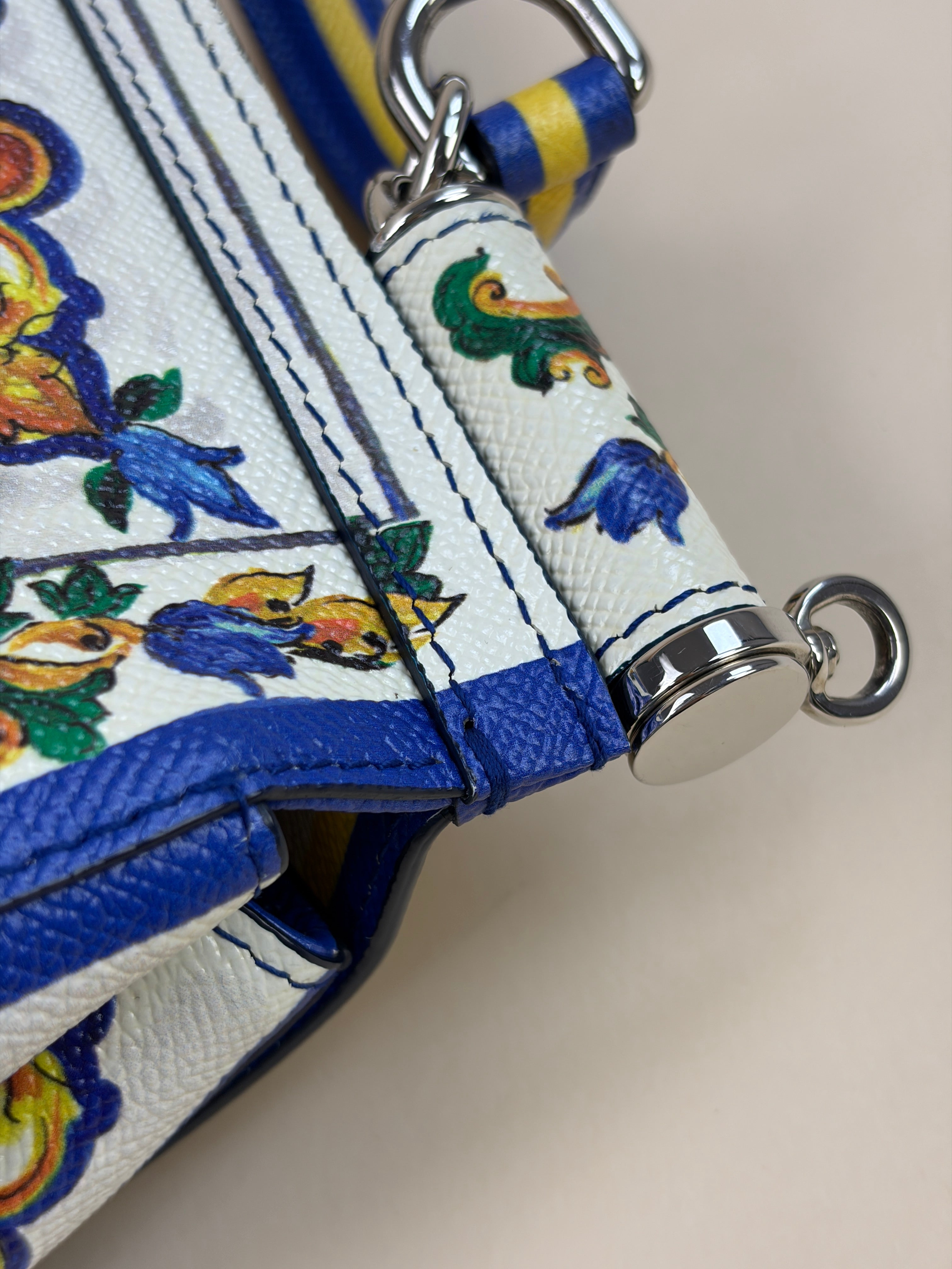 Dolce & Gabbana Multicolor Dauphine Large Sicily Majolica with Strap