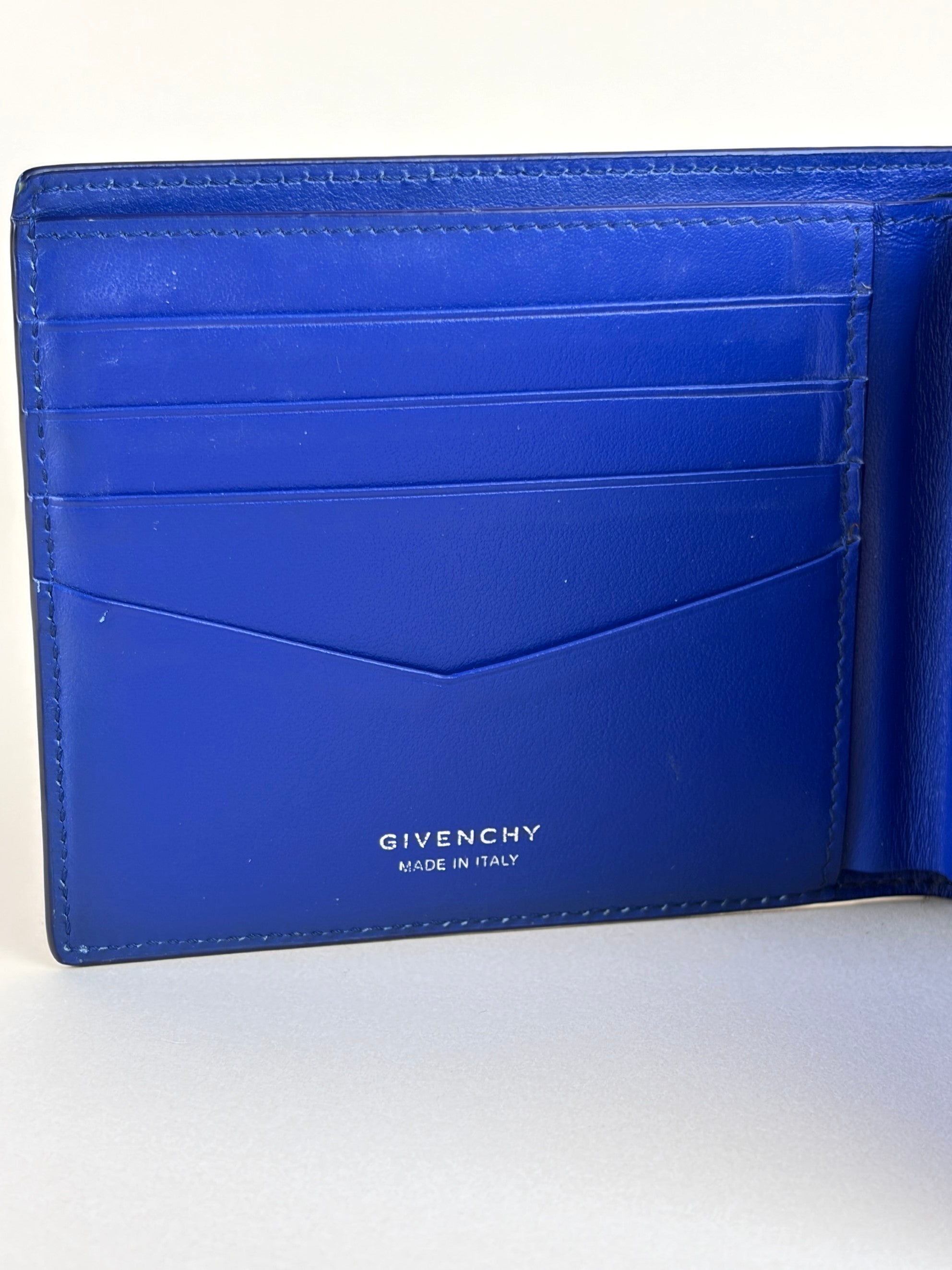 Givenchy Blue Ocean 4G Embossed Bifold Wallet