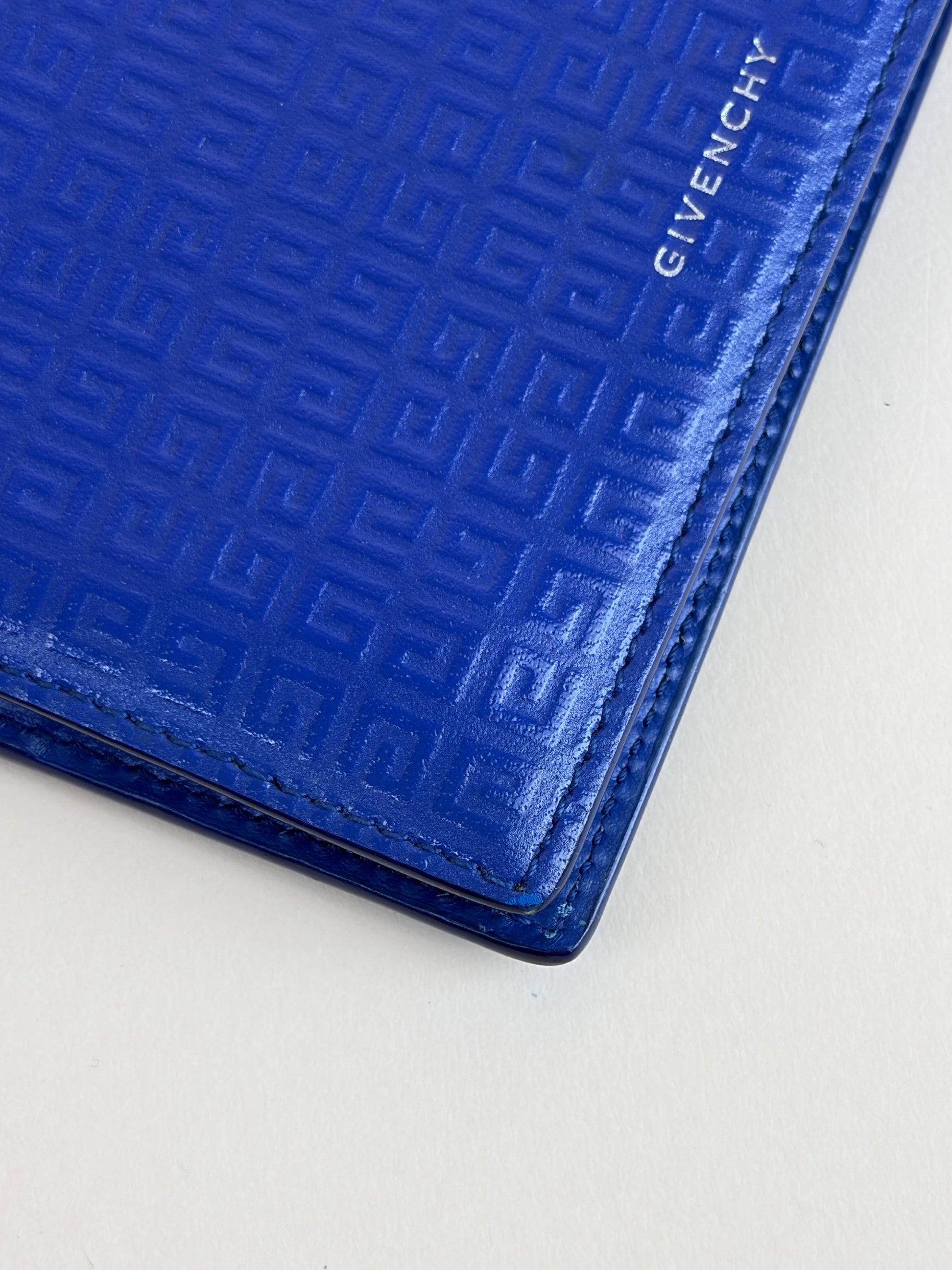 Givenchy Blue Ocean 4G Embossed Bifold Wallet