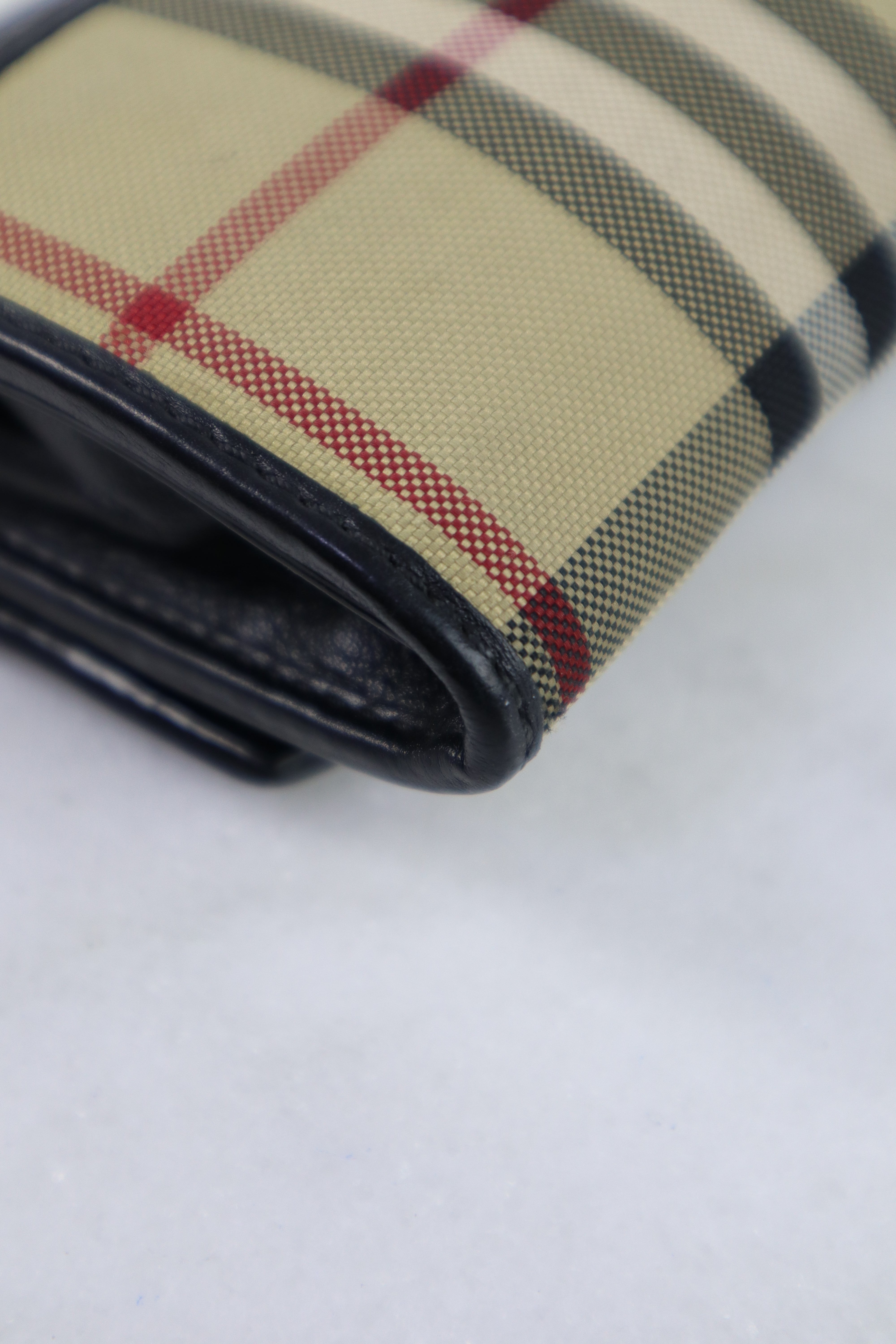 Burberry House Check Black Porter Continental Long Wallet