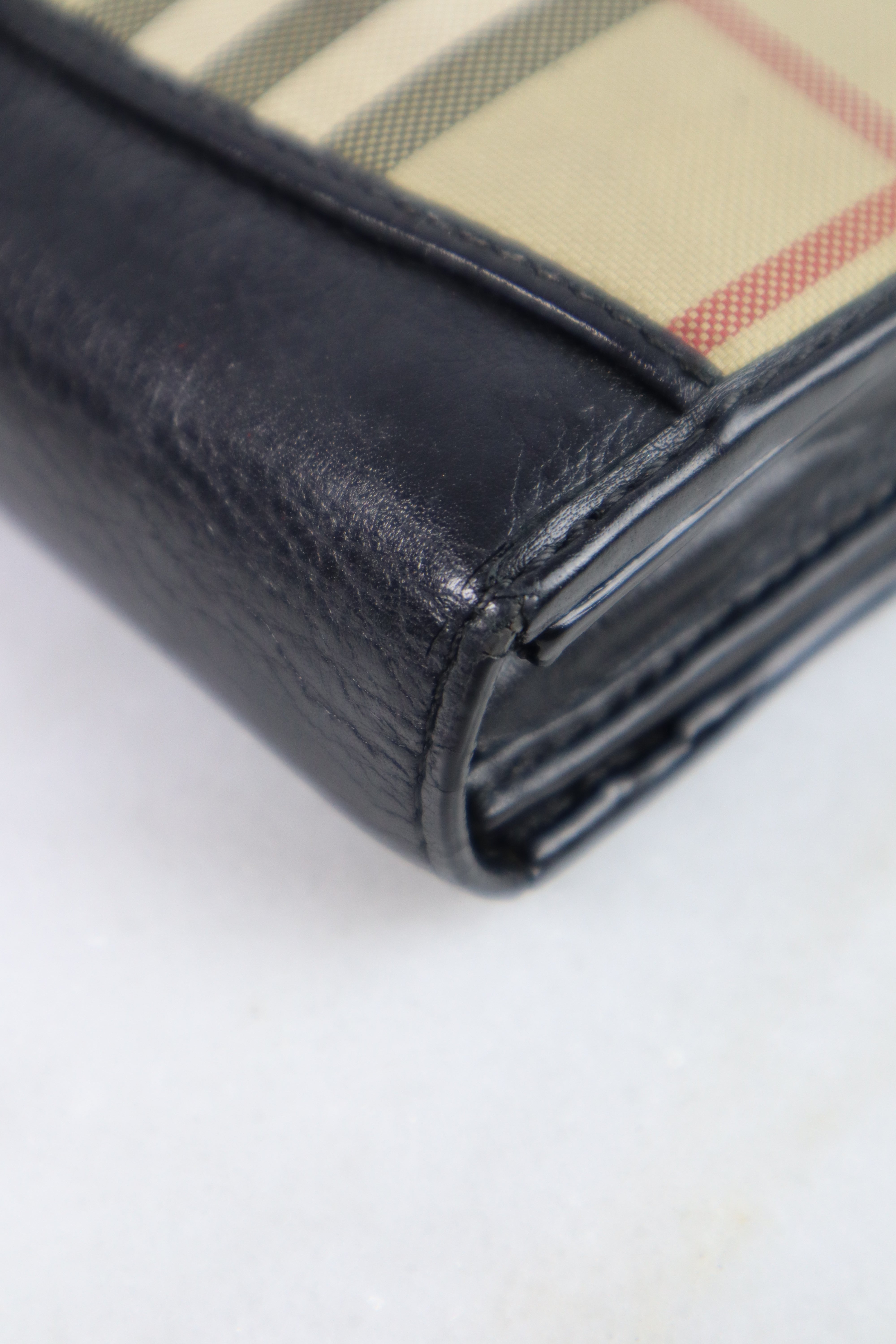Burberry House Check Black Porter Continental Long Wallet