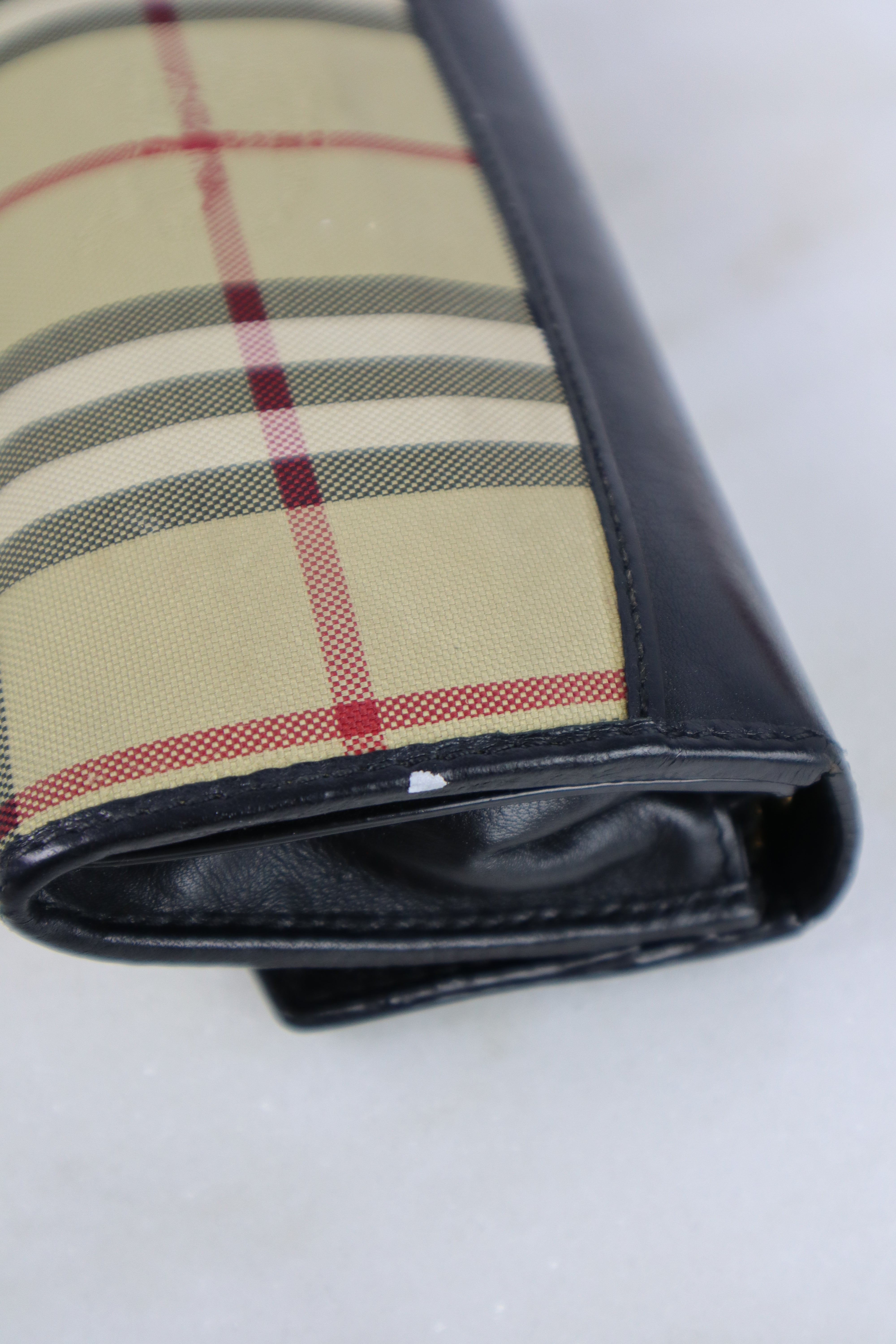 Burberry House Check Black Porter Continental Long Wallet