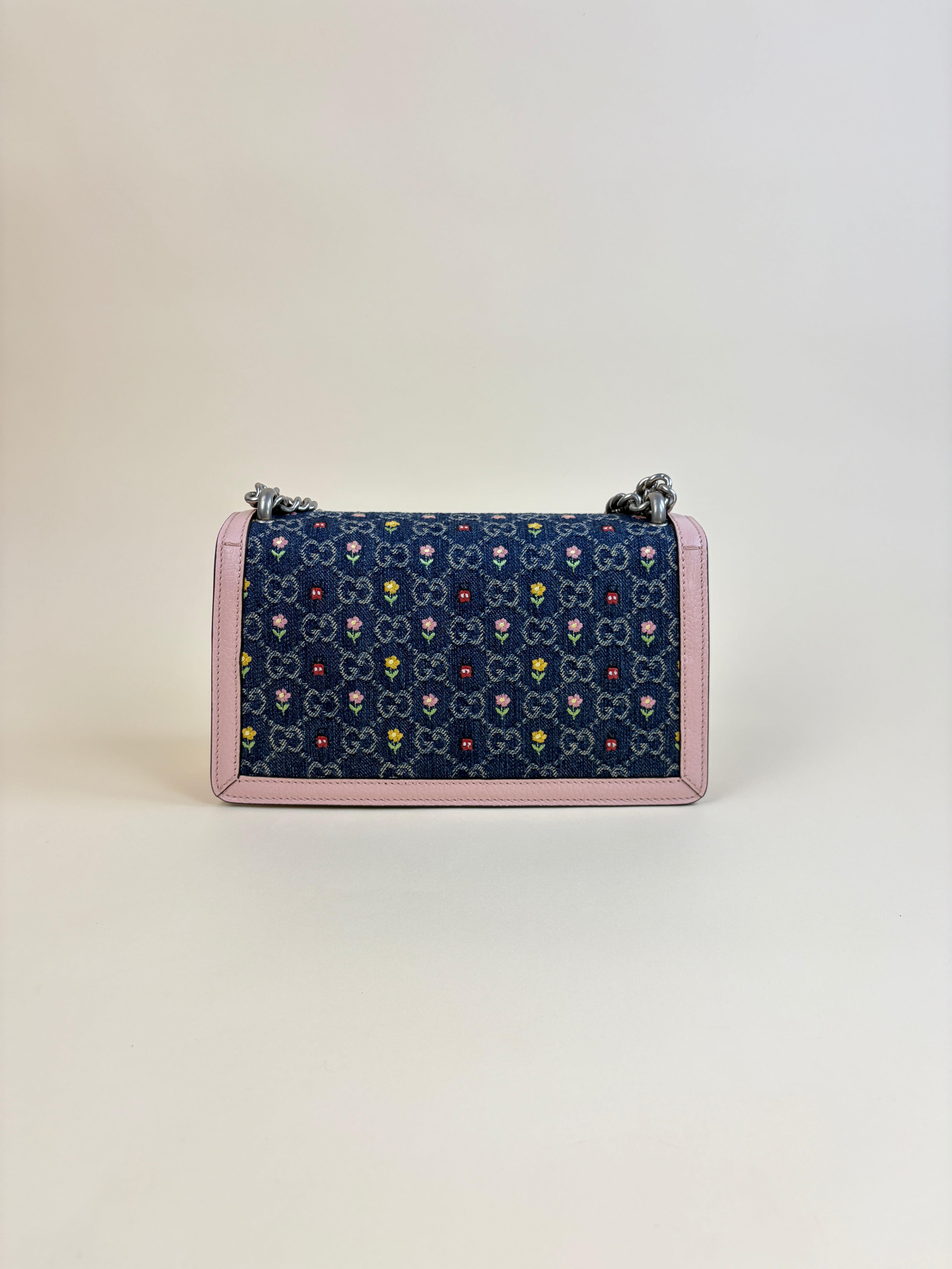 Gucci Bicolor Floral Embroidered Medium Dionysus Shoulder Bag