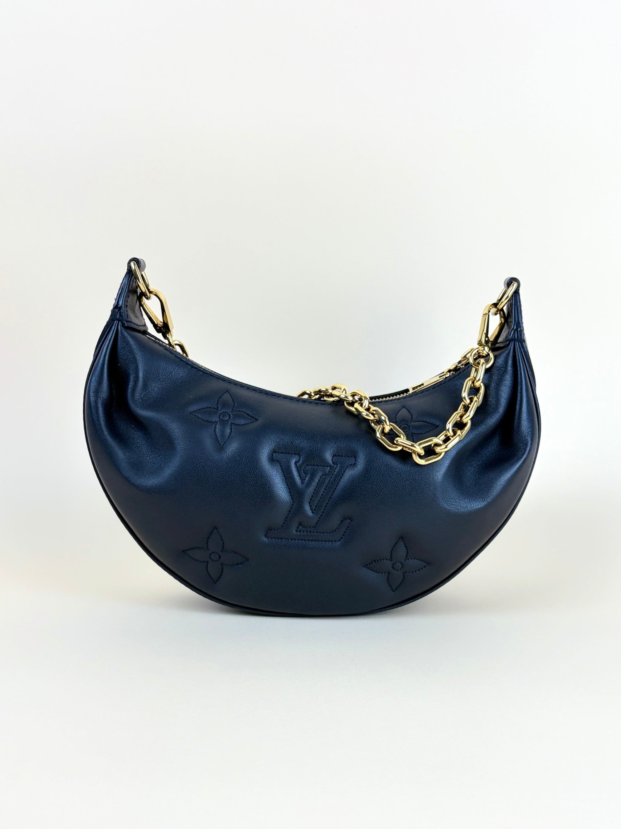 Louis Vuitton Black Monogram Over The Moon Bag with Chain and Strap
