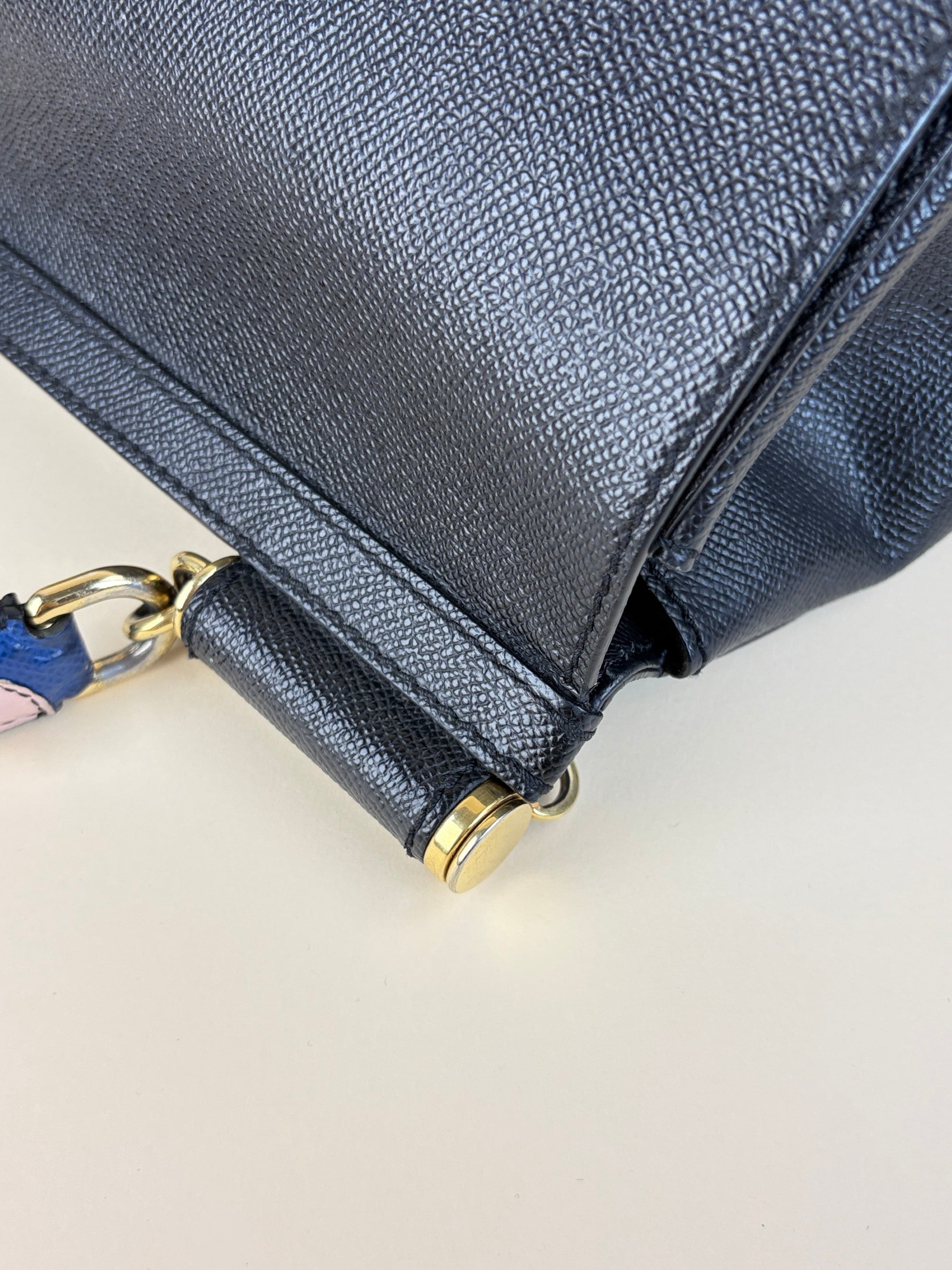 Dolce & Gabbana black Sicily with embellished and colorful enameled jewels medium bag