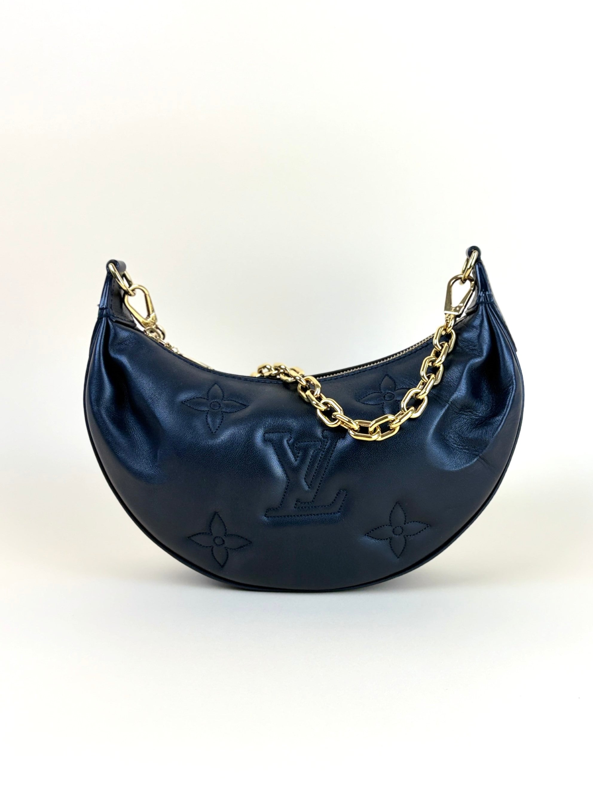 Louis Vuitton Black Monogram Over The Moon Bag with Chain and Strap