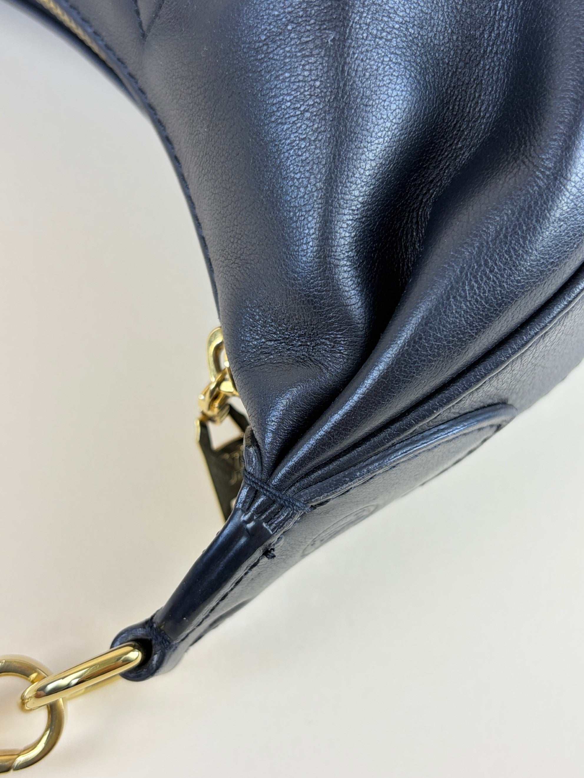 Louis Vuitton Black Monogram Over The Moon Bag with Chain and Strap