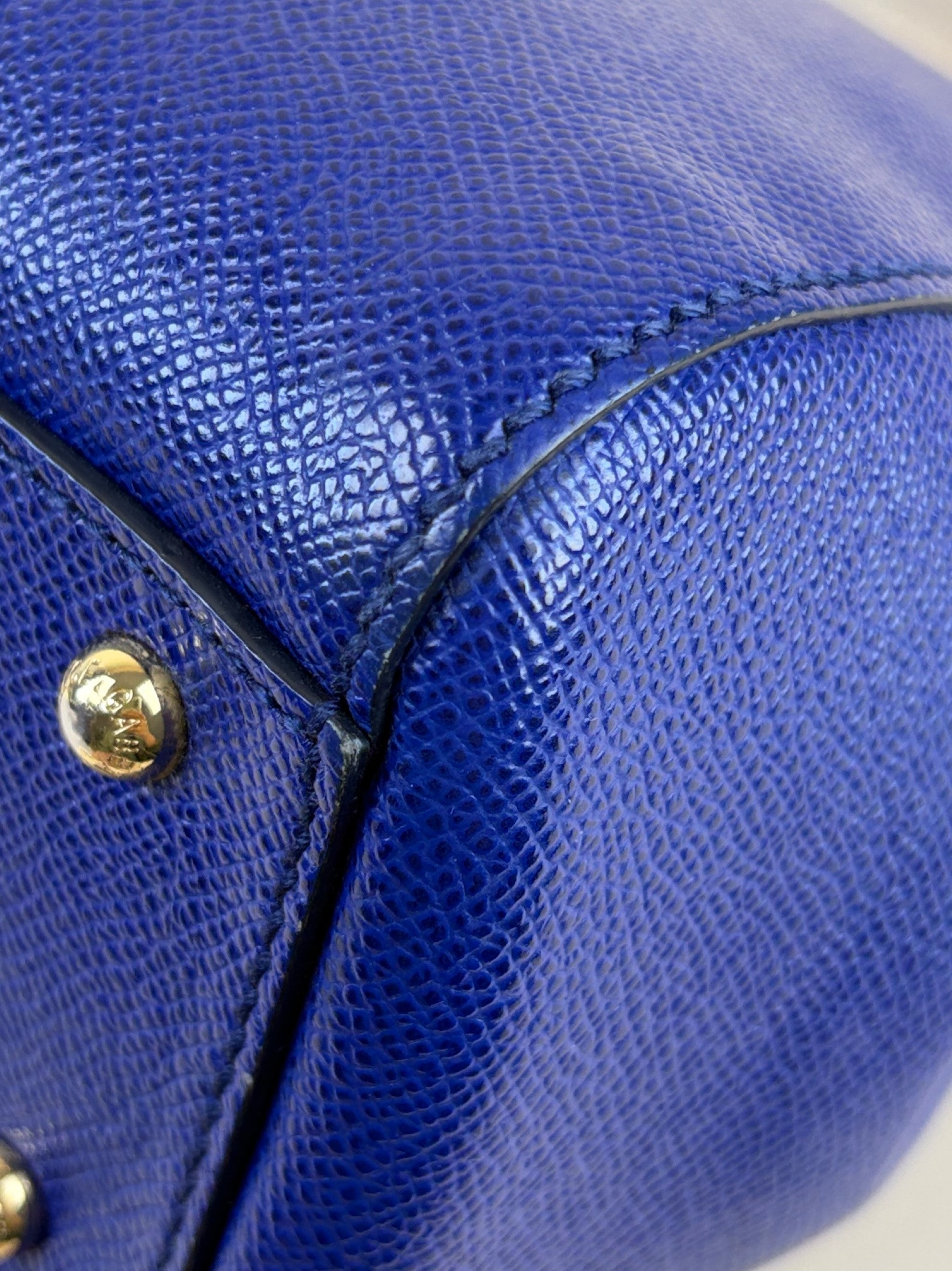 Dolce & Gabbana Blue Dauphine Large Sicily Handbag with Strap