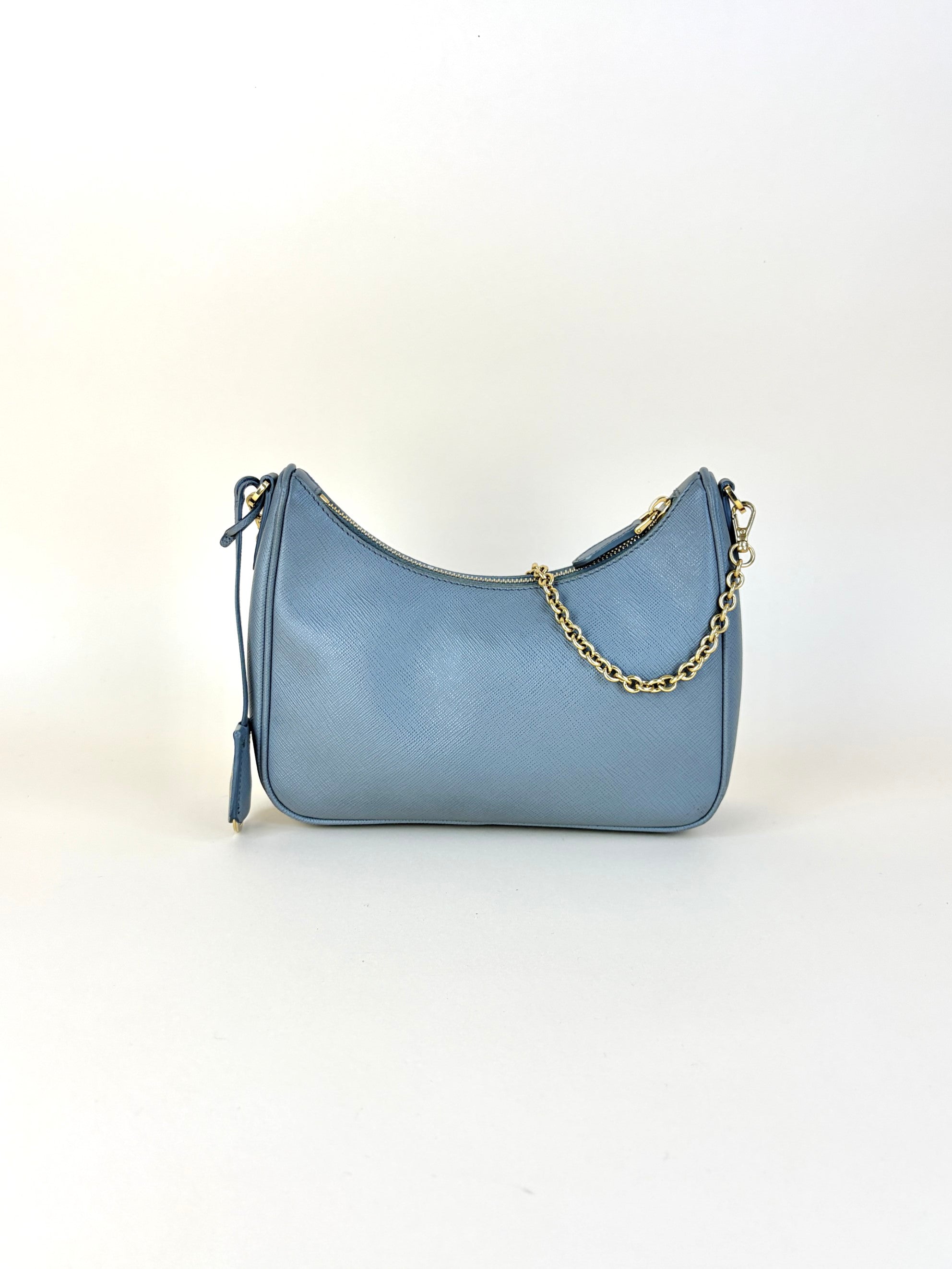 Prada cloudy grey Re-Edition 2005 Saffia no leather