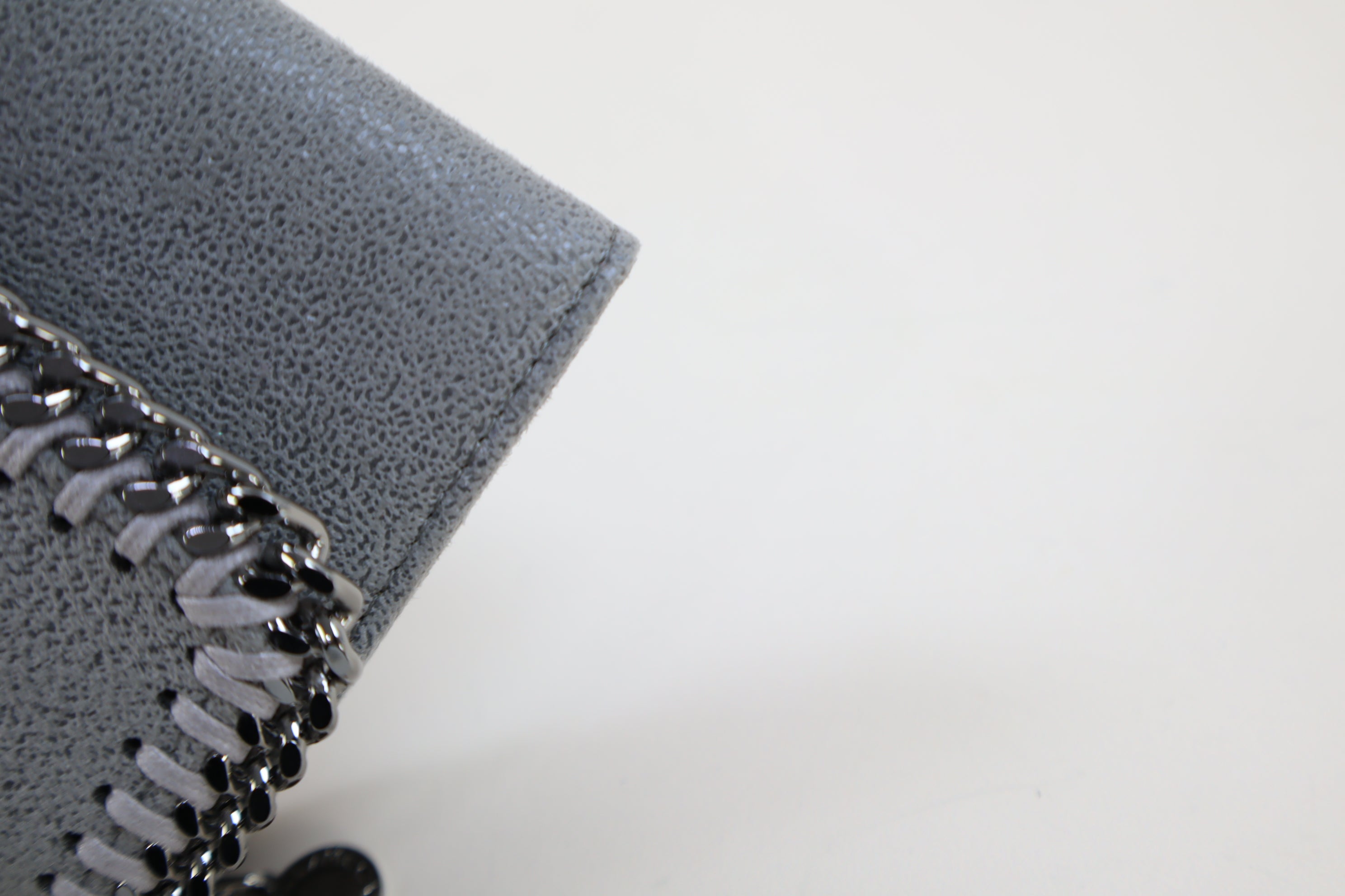 Stella Mccartney Gray Continual Falabella Flap Long Wallet