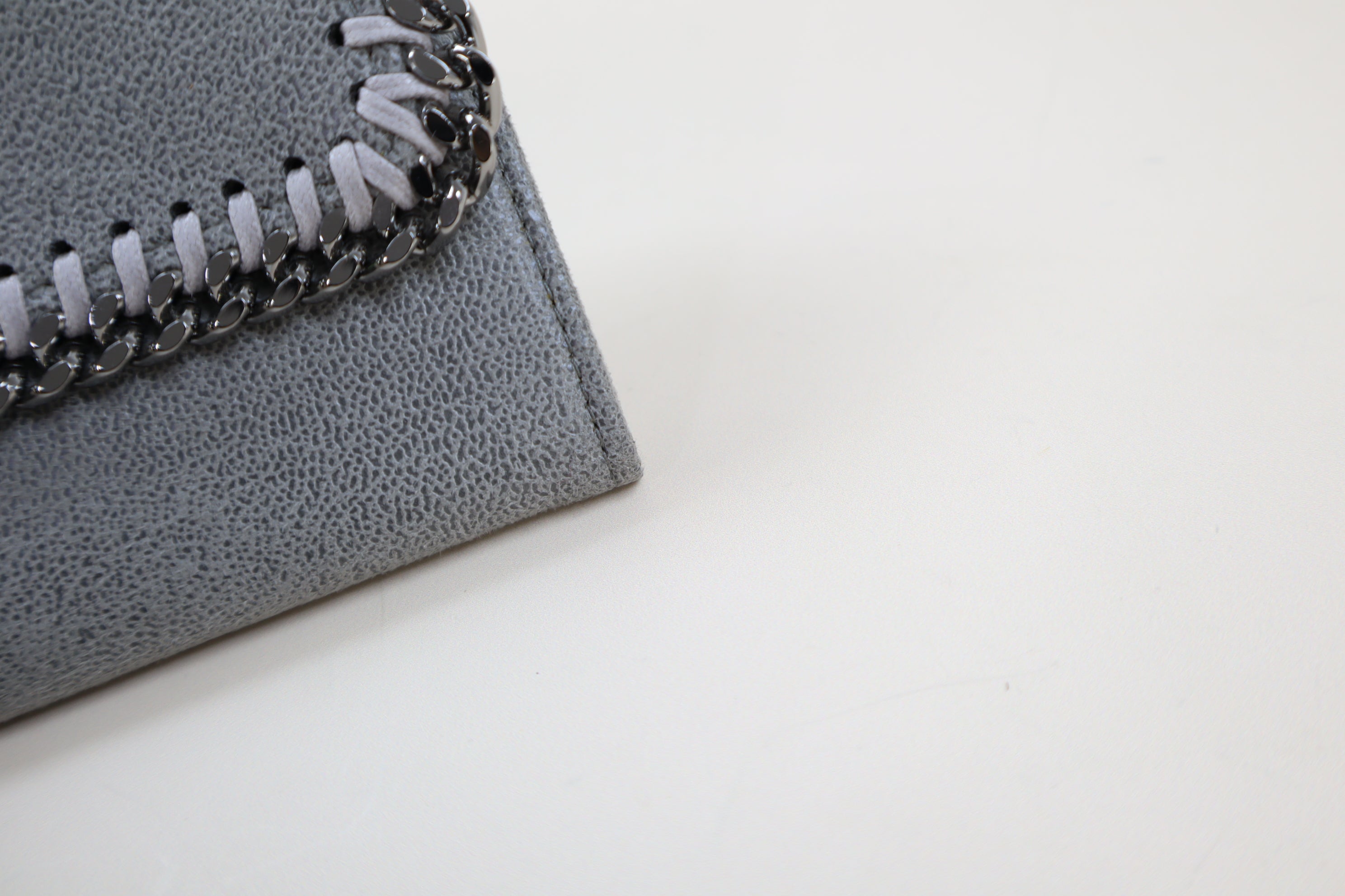 Stella Mccartney Gray Continual Falabella Flap Long Wallet