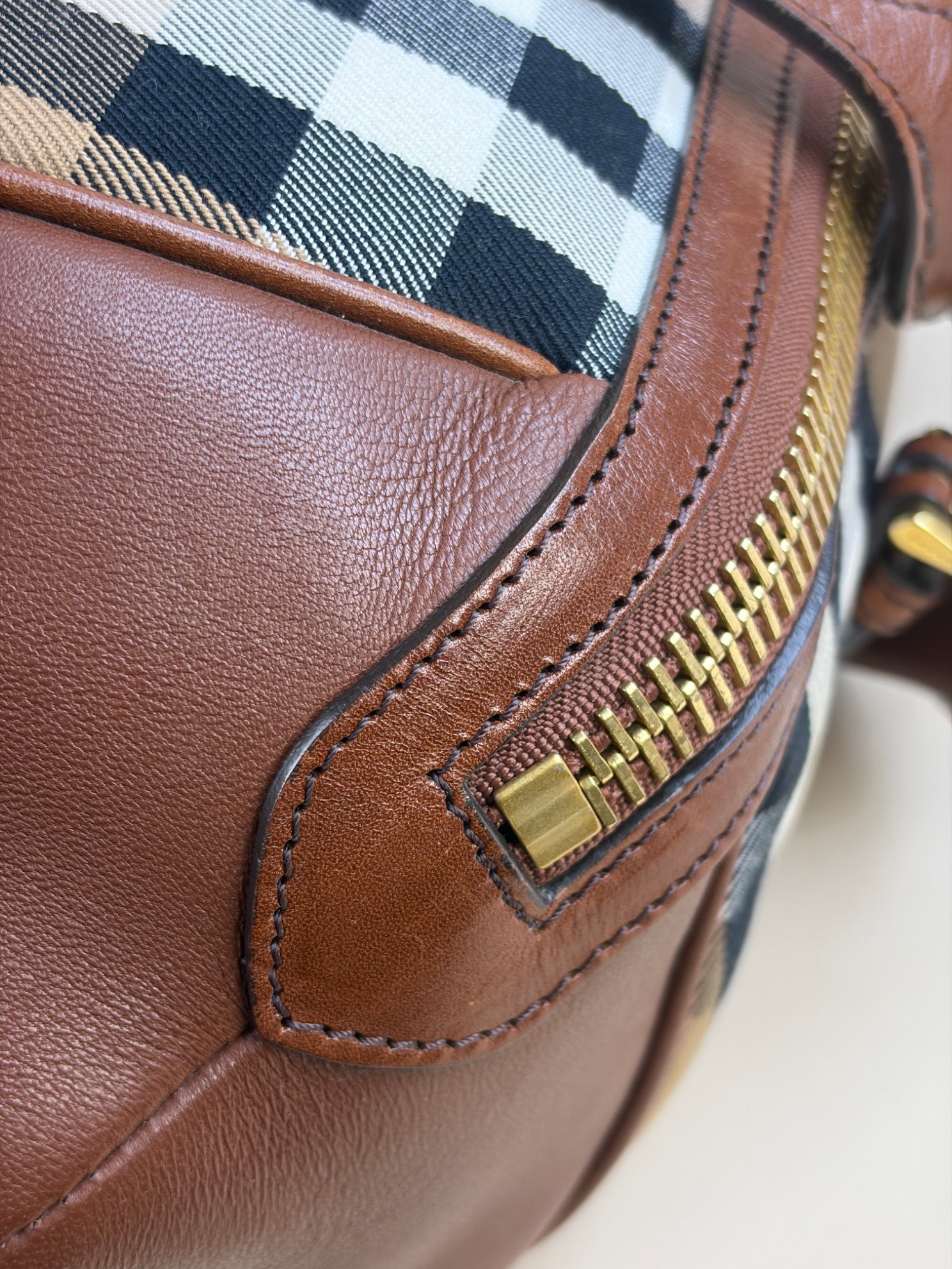 Burberry Brown House Check Blaze Bag