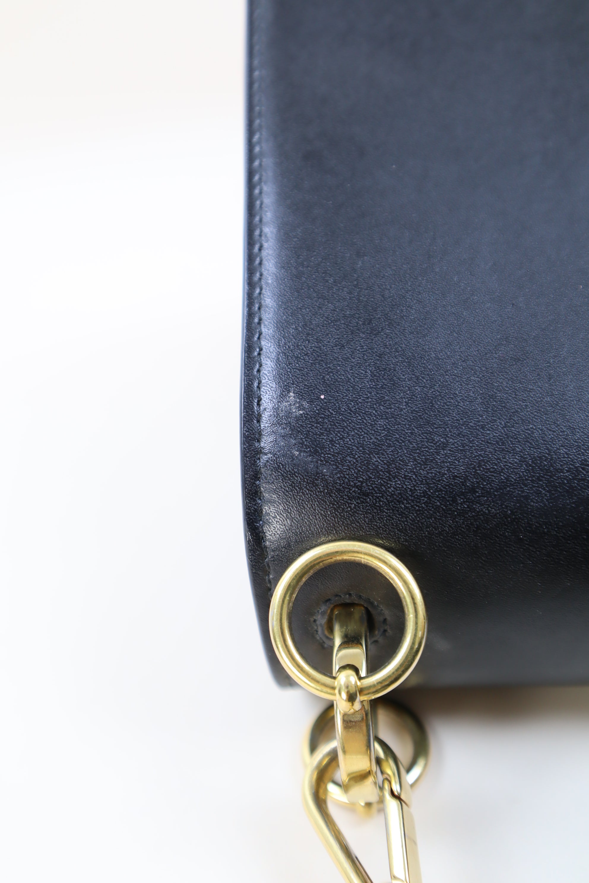 Fendi Black Monster Eye Top Handle Bag with Strap