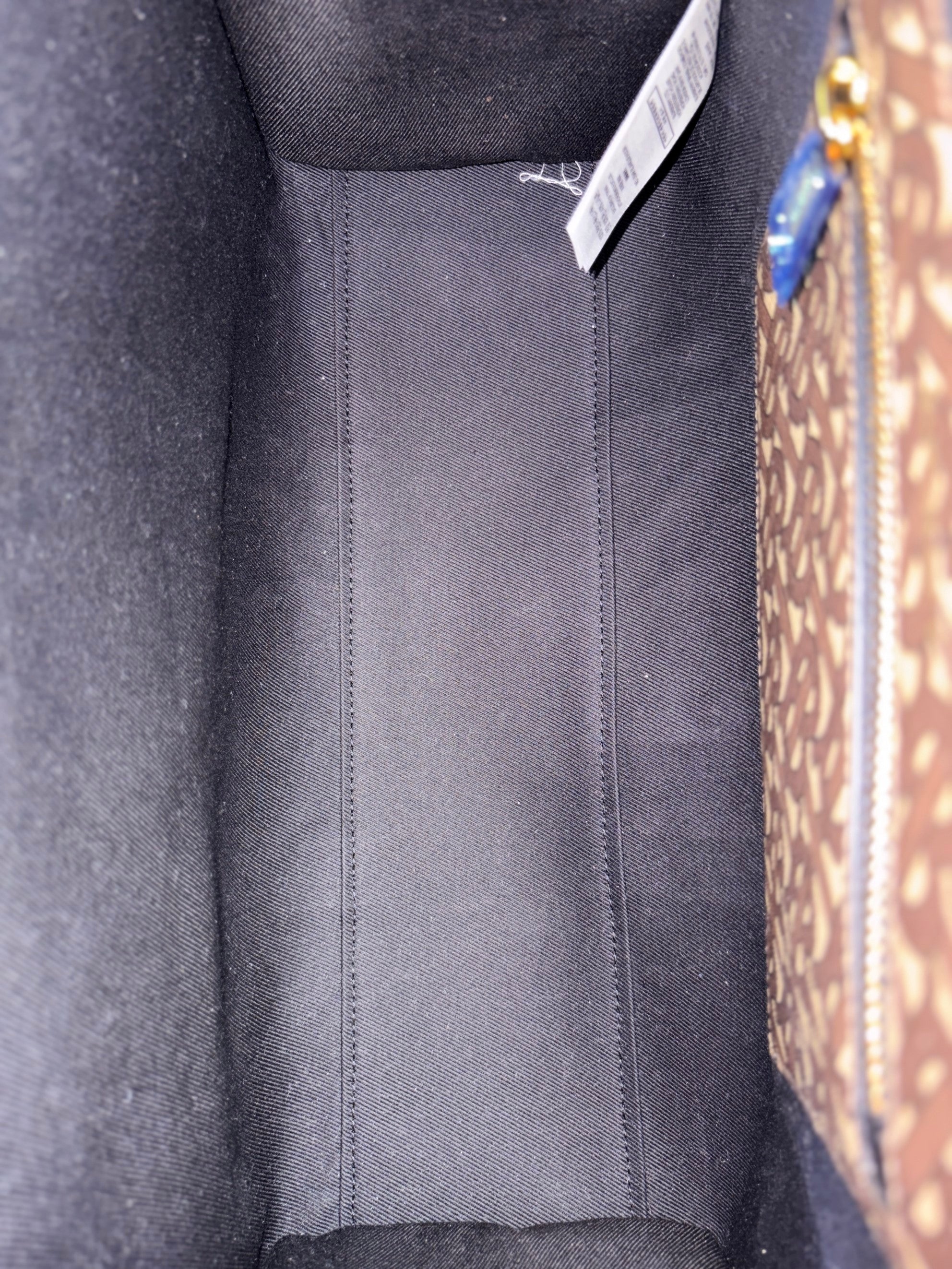 Burberry Bicolor Monogram E Canvas Bridle Stripe Small Book Tote Bag