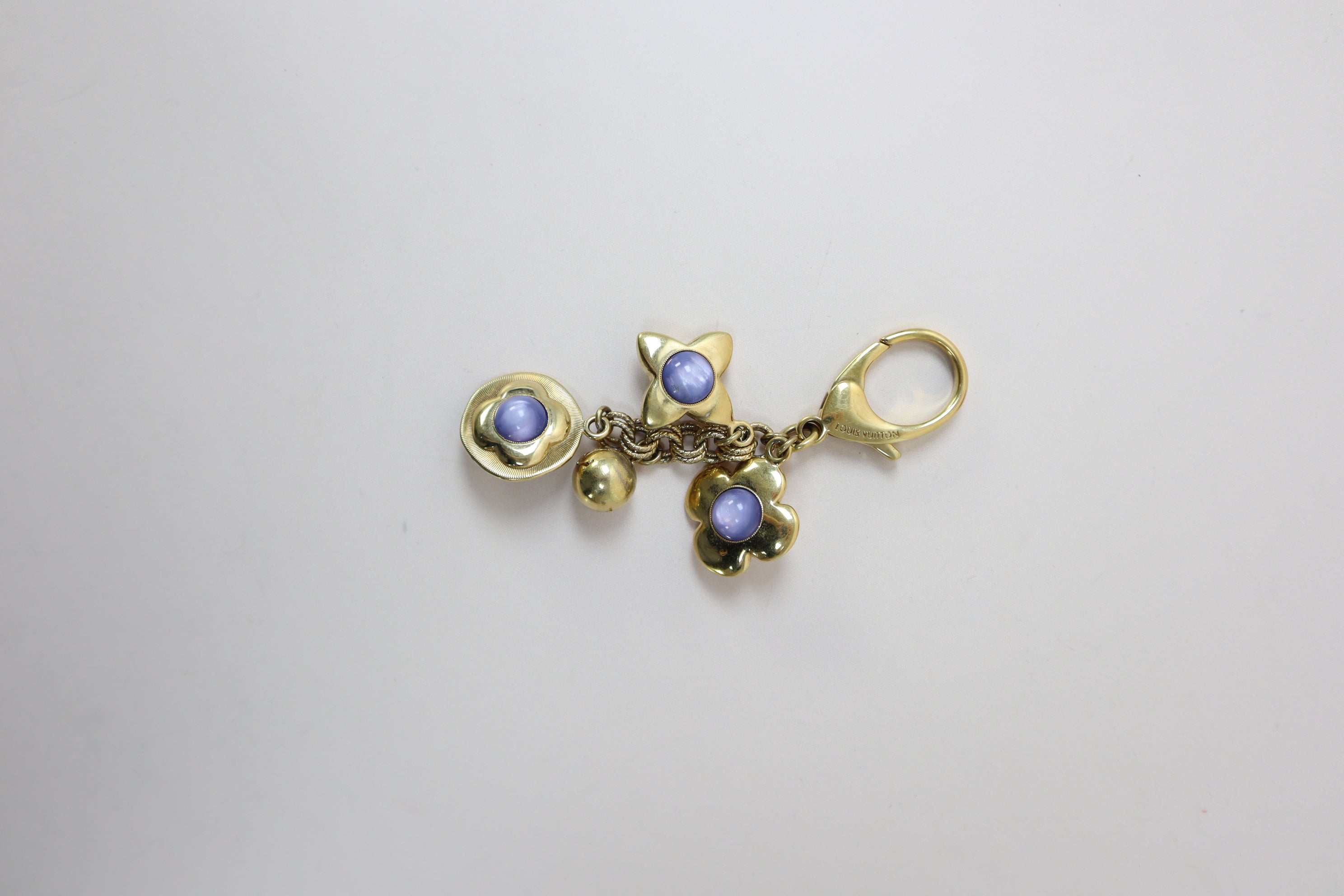 Louis Vuitton Gold Tresor Monogram Bag Charm