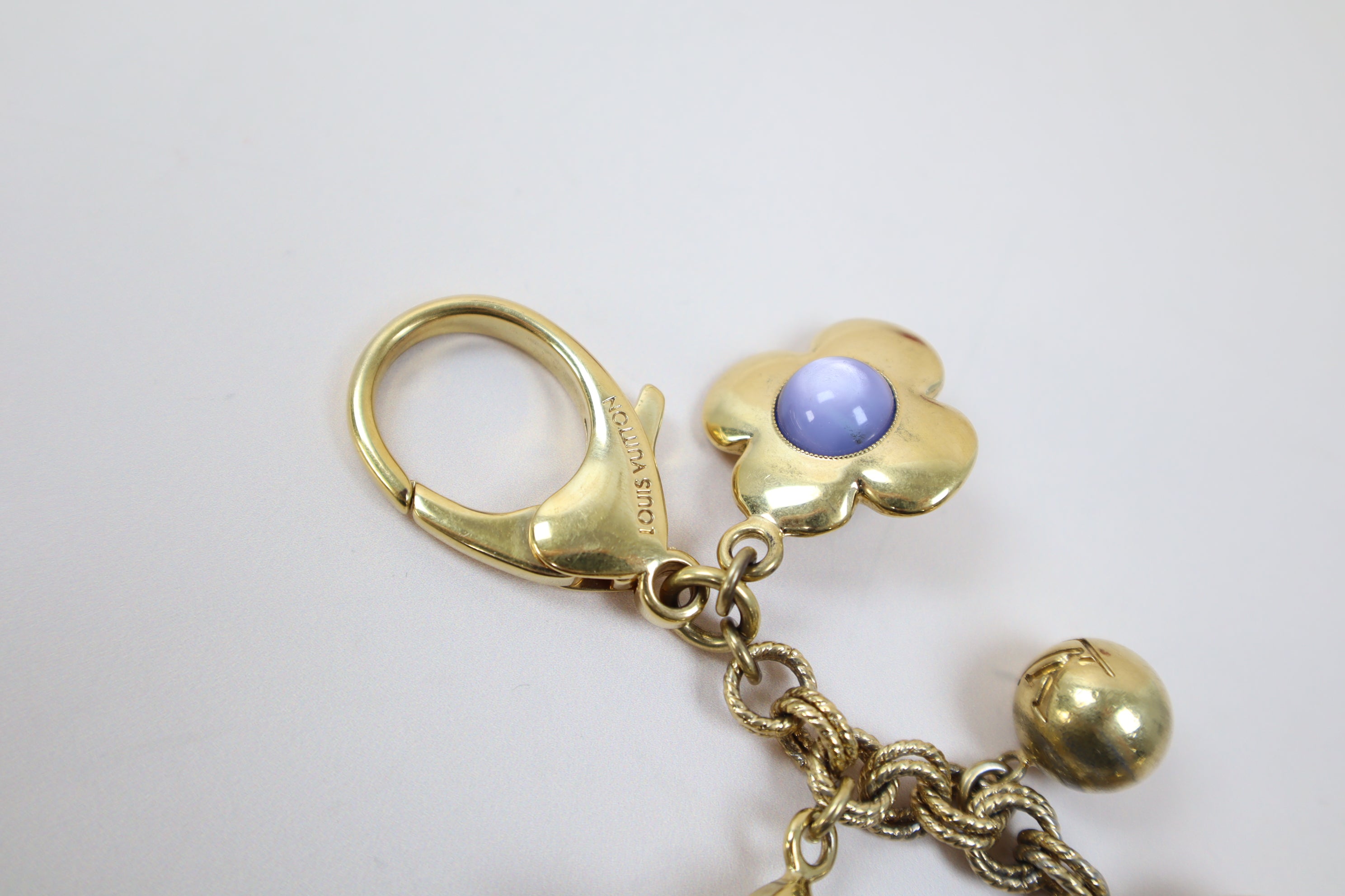 Louis Vuitton Gold Tresor Monogram Bag Charm