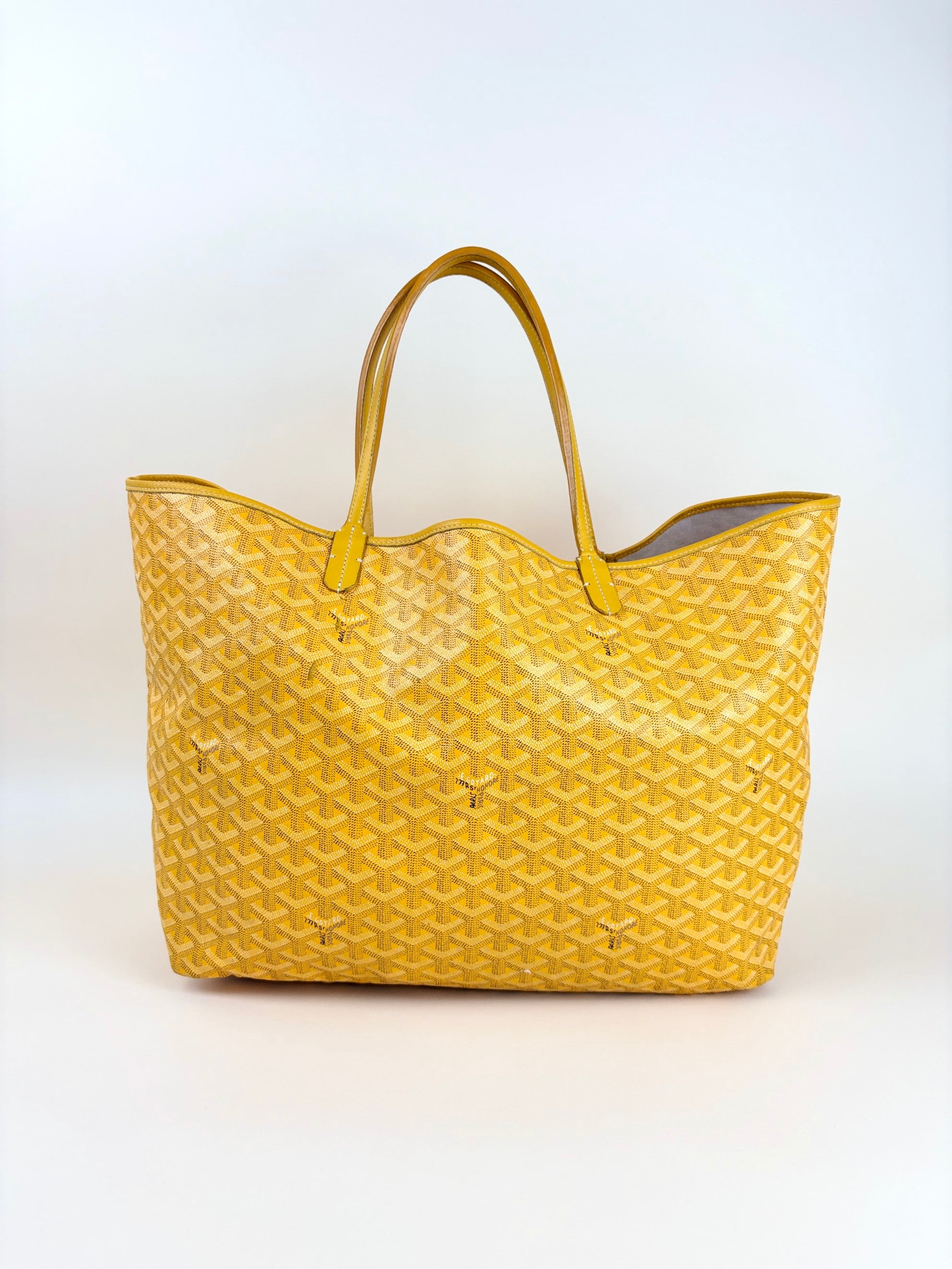 Goyard Yellow Goyardine Saint Louis GM Shoulder Bag