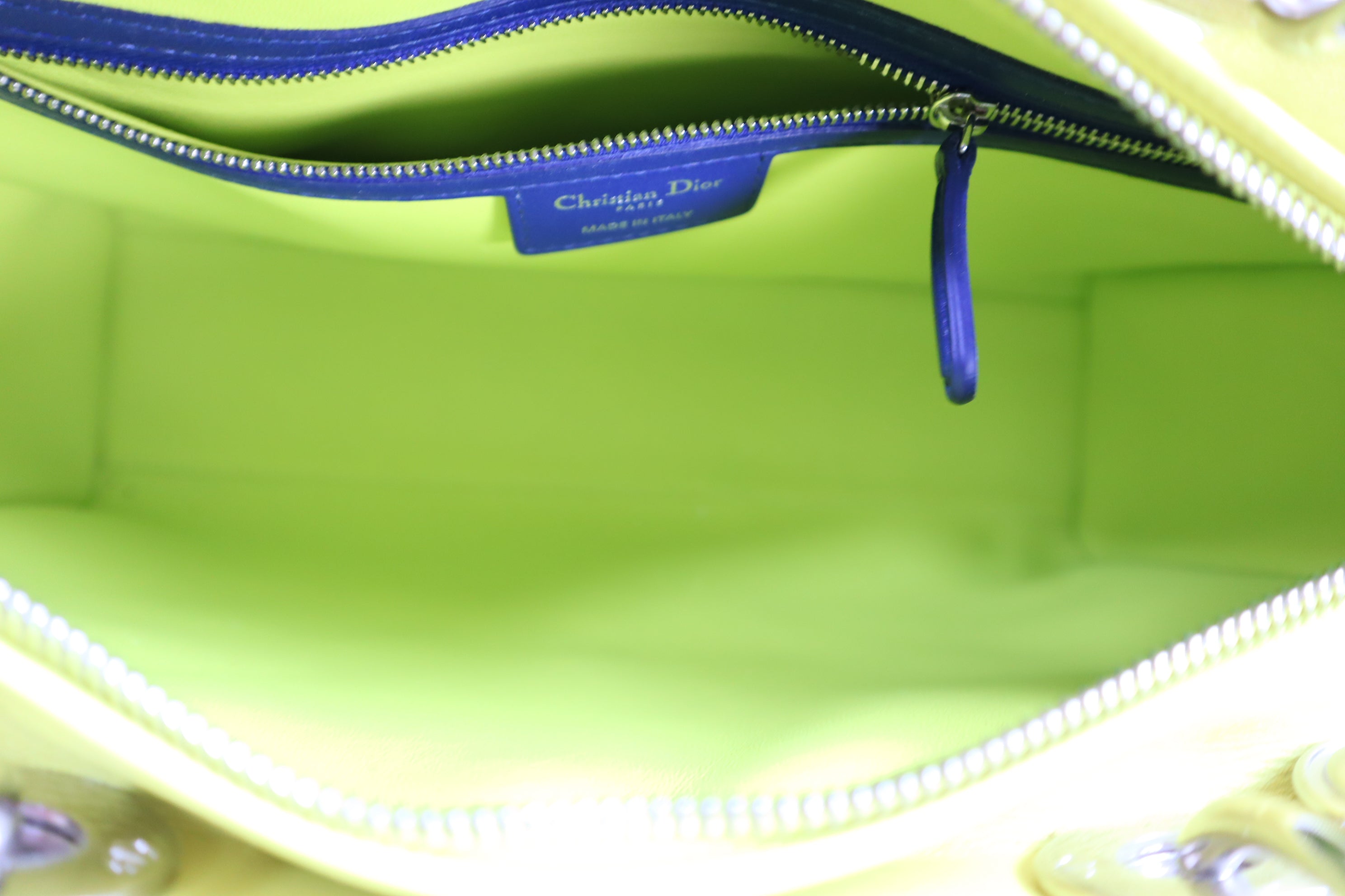 Christian Dior Tricolor Cannage Lady Dior Large with Strap