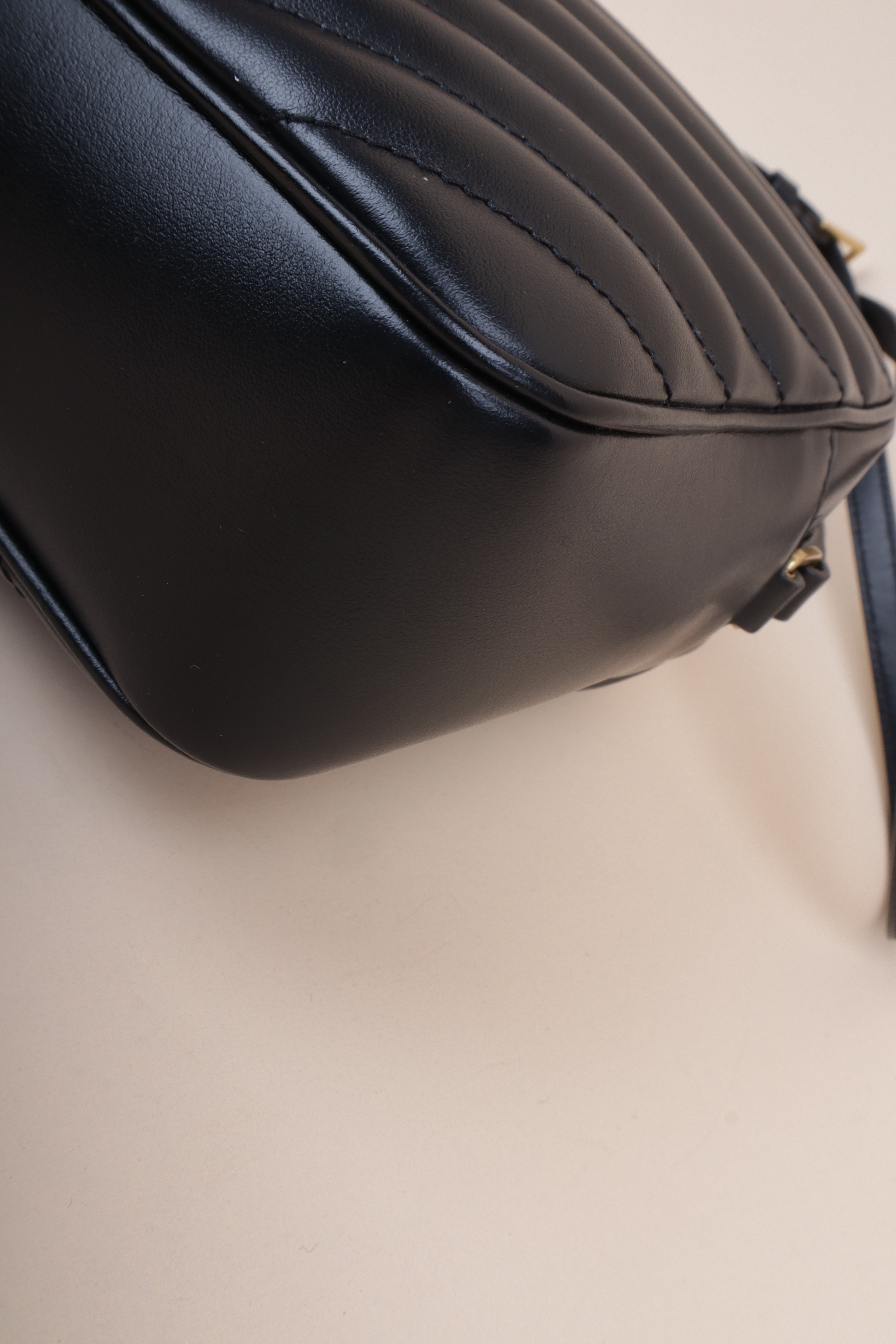 YSL Black Lou Camera Crossbody Bag