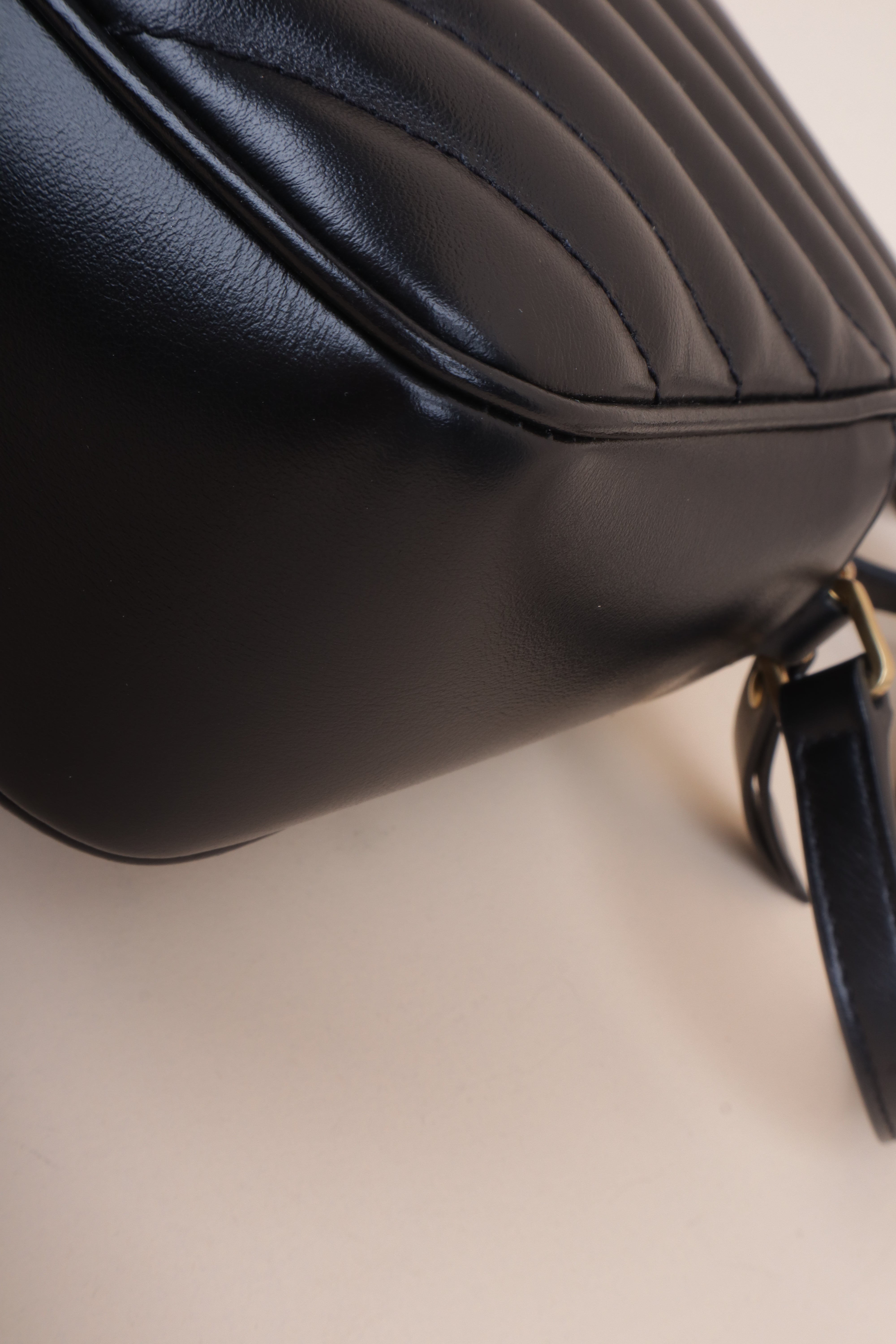 YSL Black Lou Camera Crossbody Bag