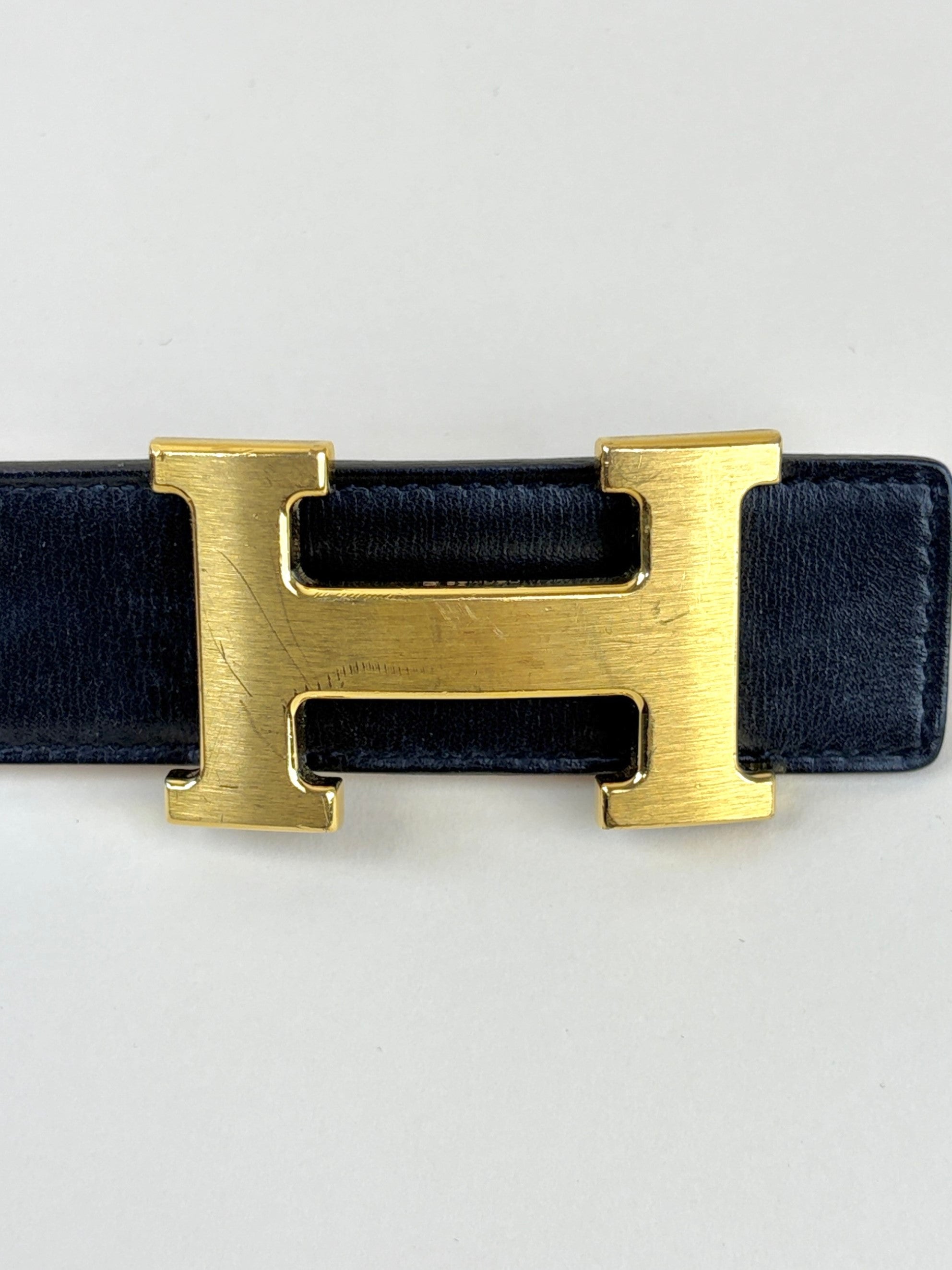Hermes h belt buckle and reversible leather strap 33mm
